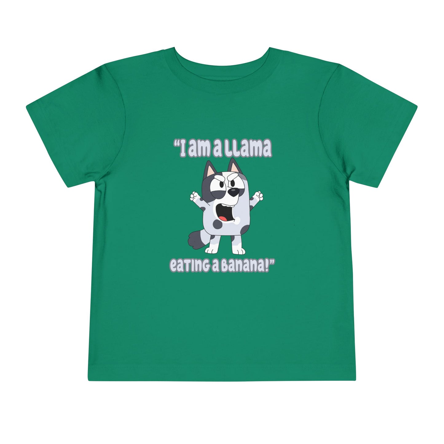 I'm a Llama eating a banana Toddler Short Sleeve Tee