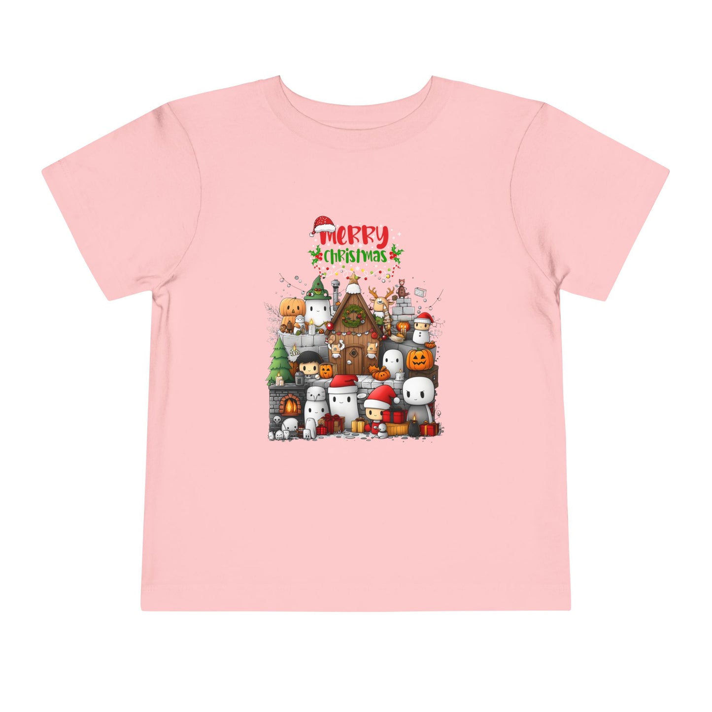 Merry Mine-craft Christmas Toddler Short Sleeve Tee