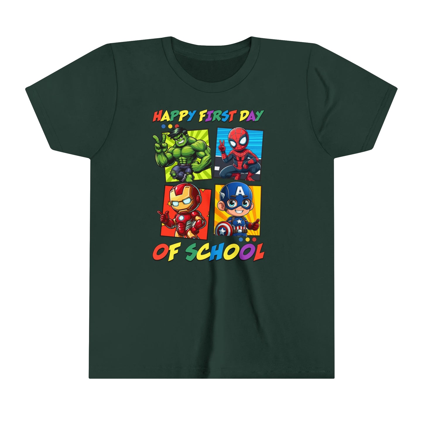 Happy First Day of School Youth Short Sleeve Tee