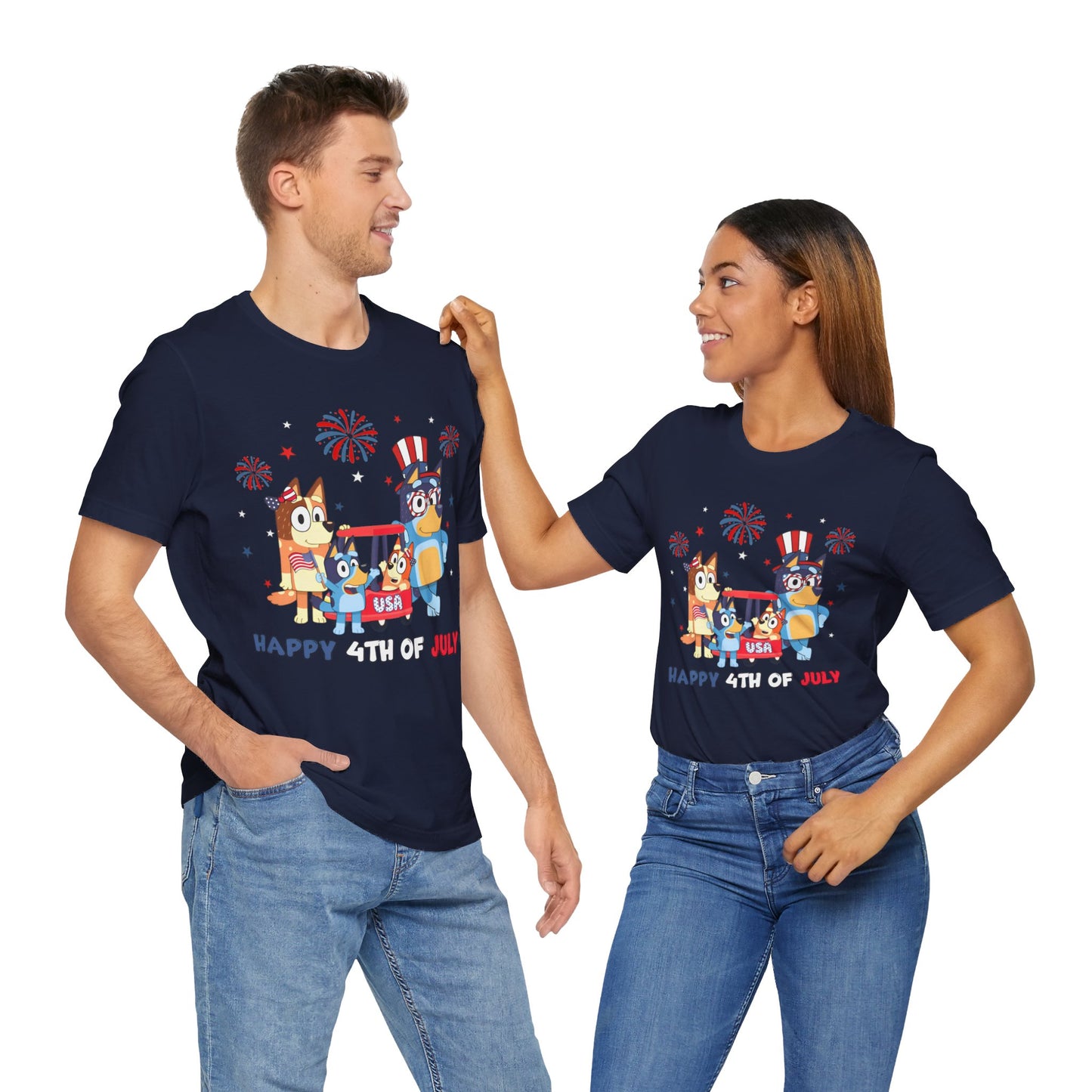 Happy 4th of July Jersey Short Sleeve Tee