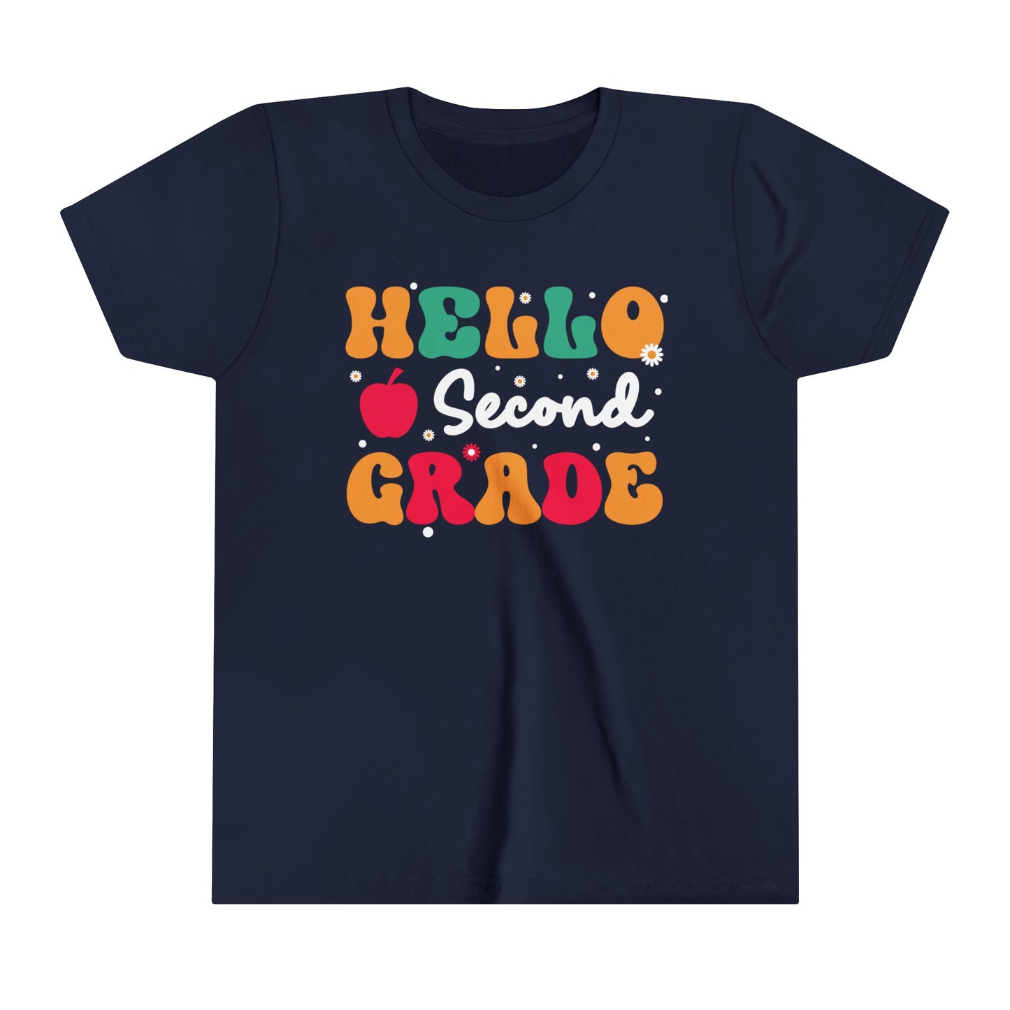 Hello Second Grade Youth Short Sleeve Tee