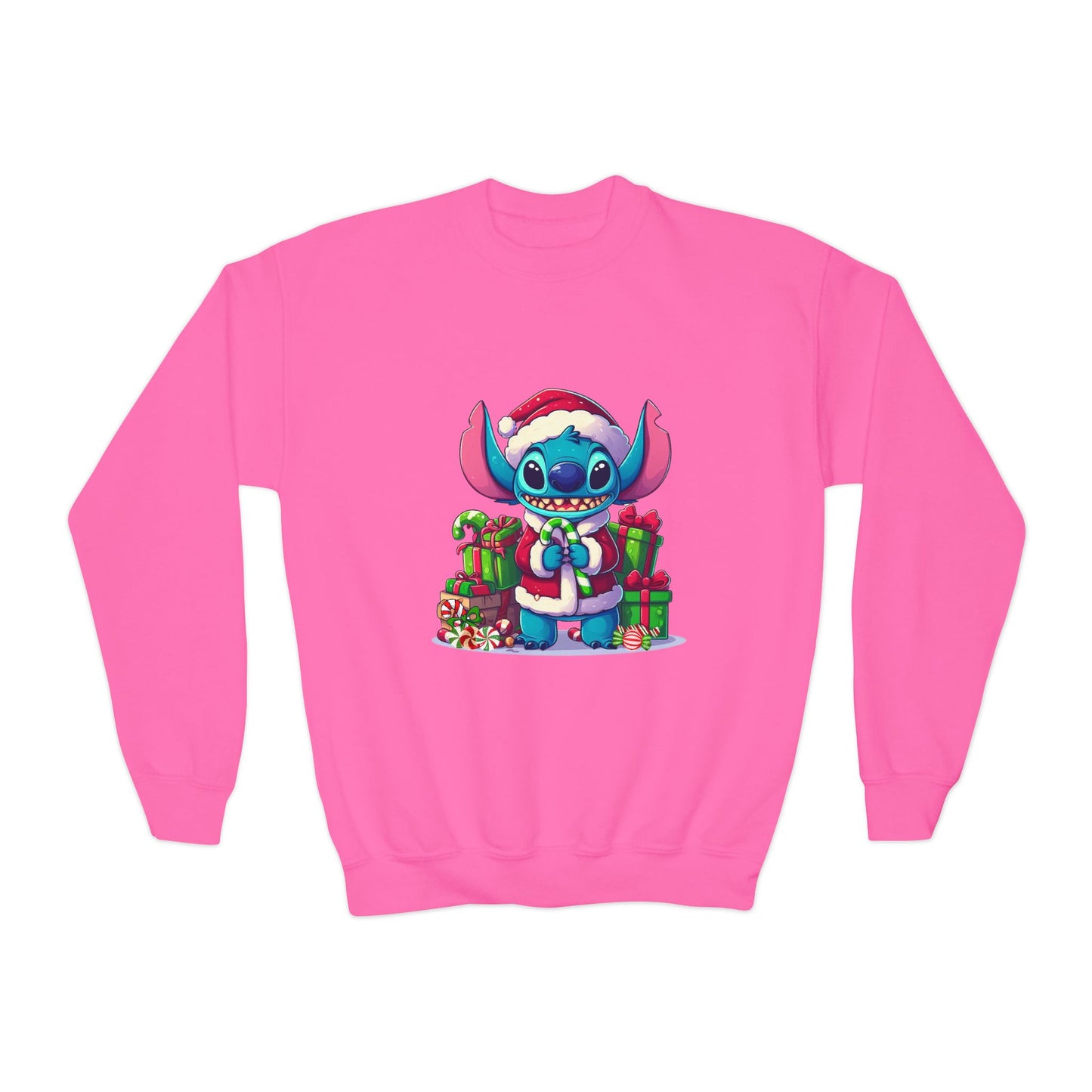 Christmas-Stitch Youth Crewneck Sweatshirt