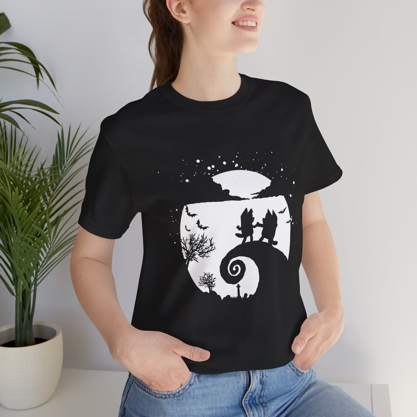 Bluey Nightmare Before Chistmas Jersey Short Sleeve Tee