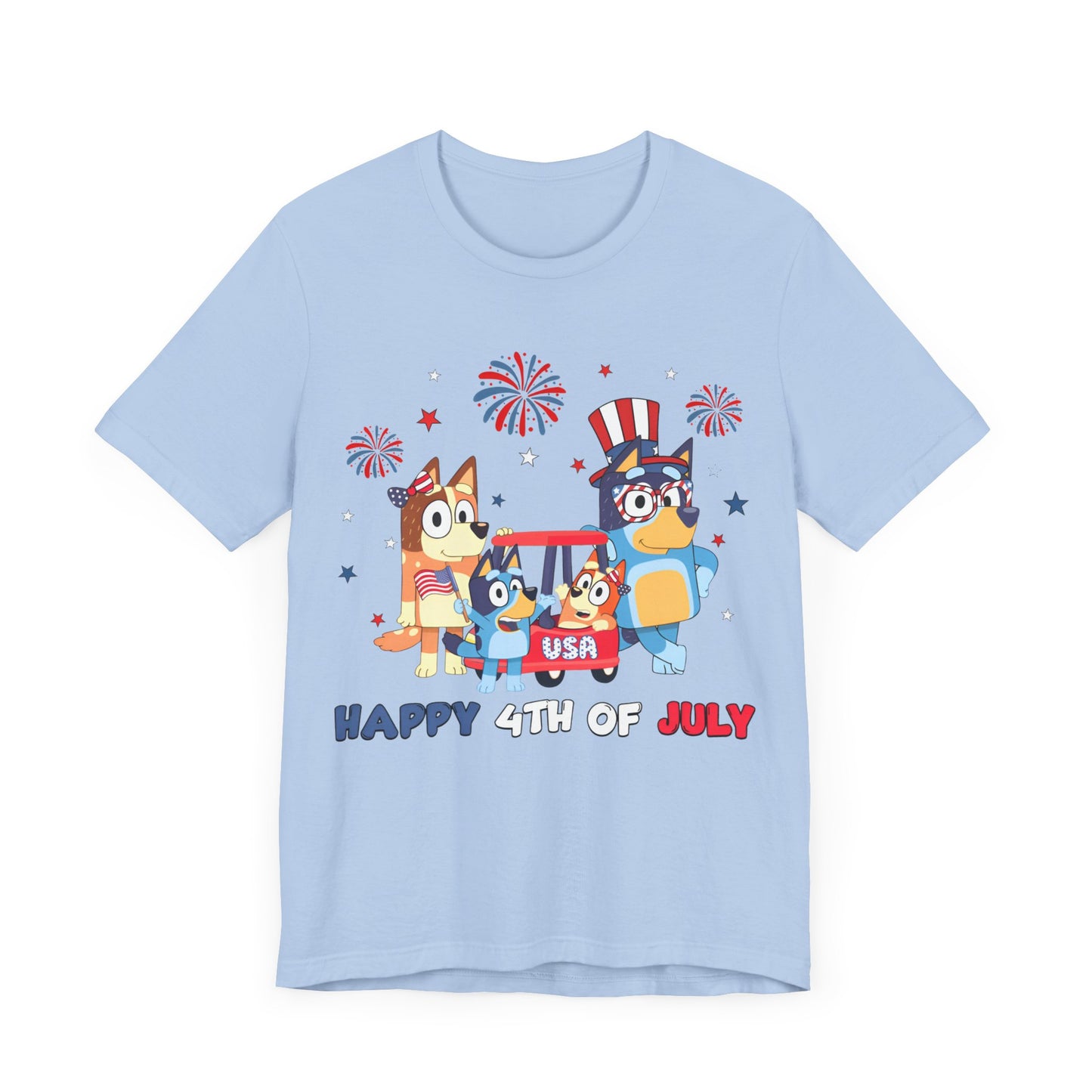 Happy 4th of July Jersey Short Sleeve Tee