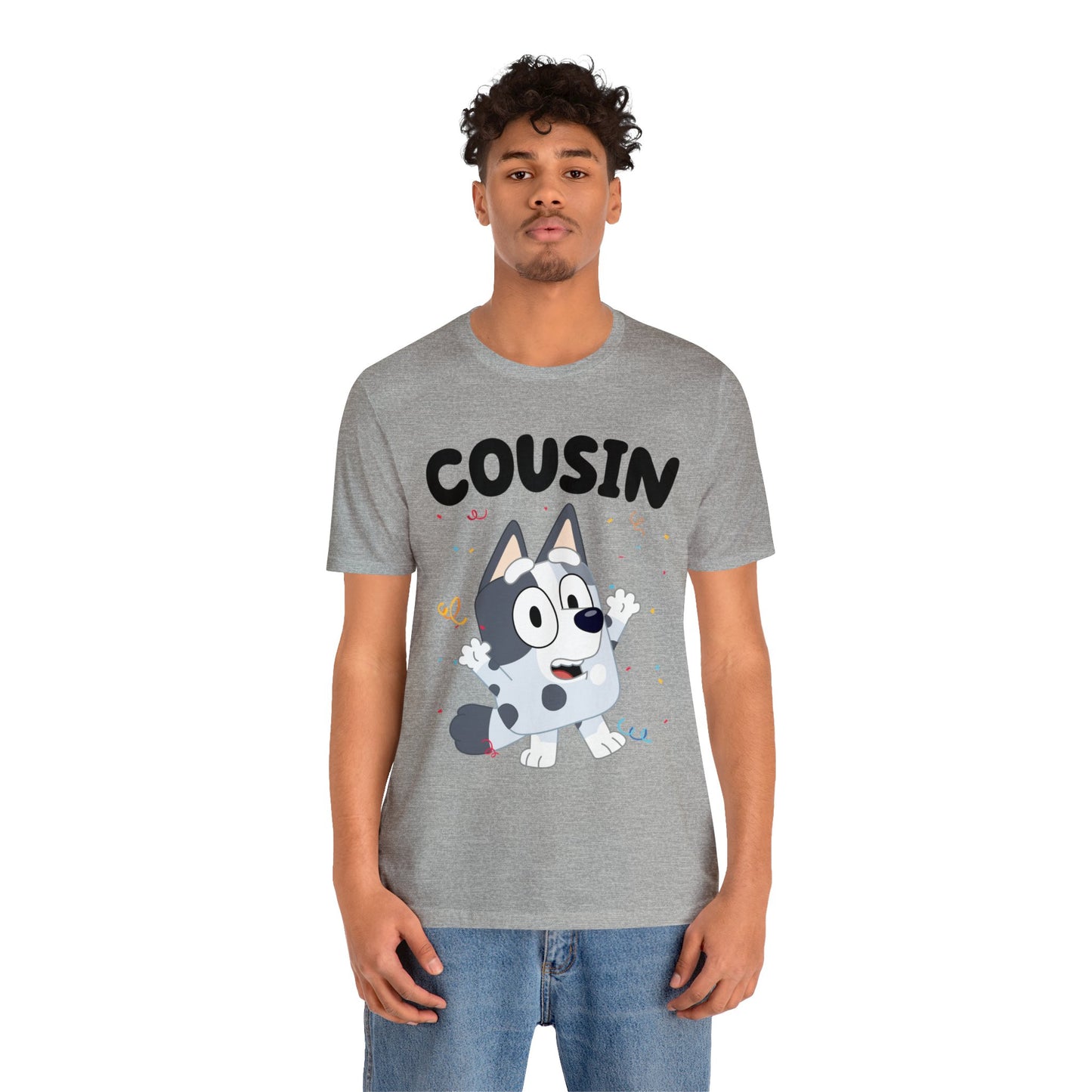 Cousin Muffin Bluey Birthday short sleeve Tshirt
