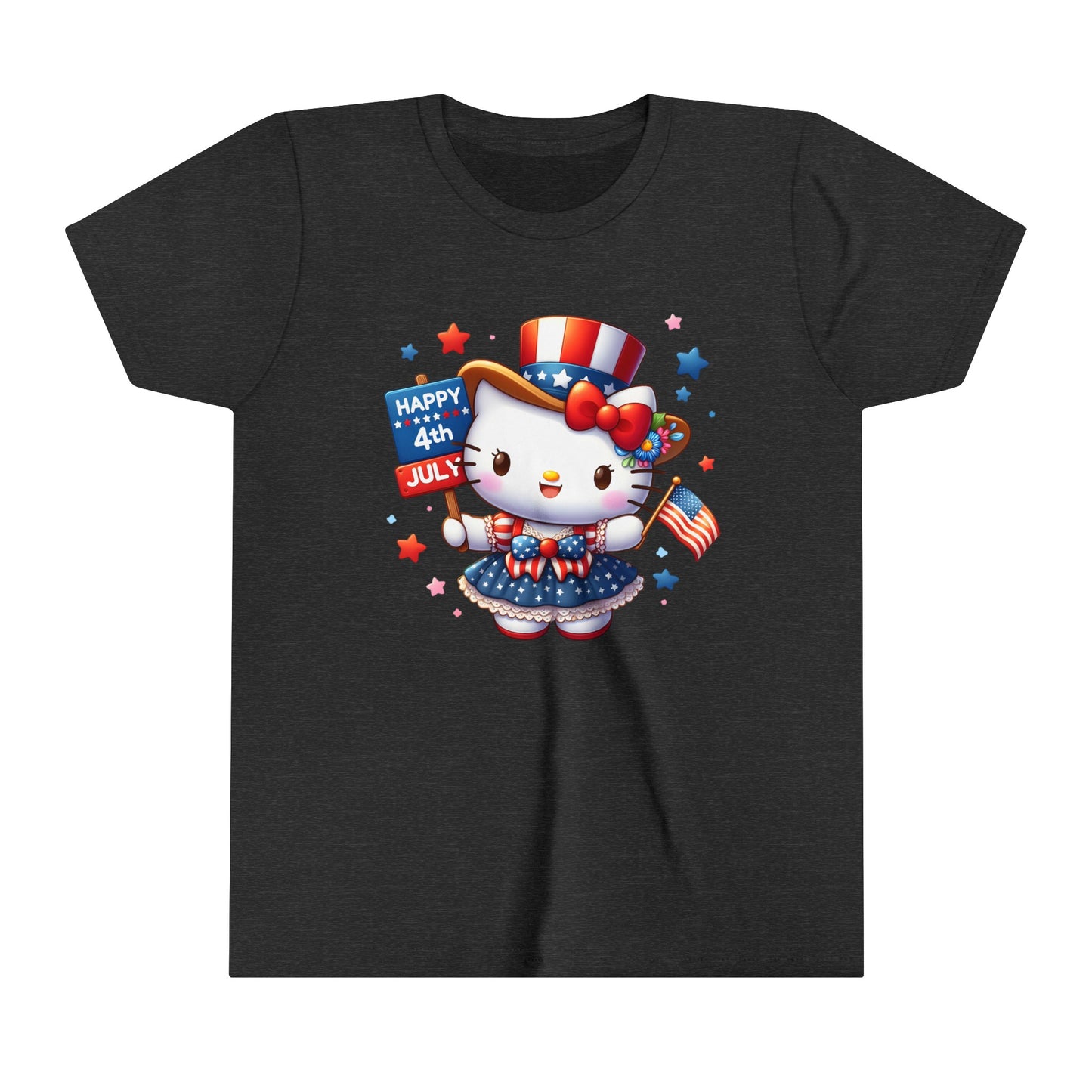 Happy 4th of July Hello Kitty Youth Short Sleeve Tee