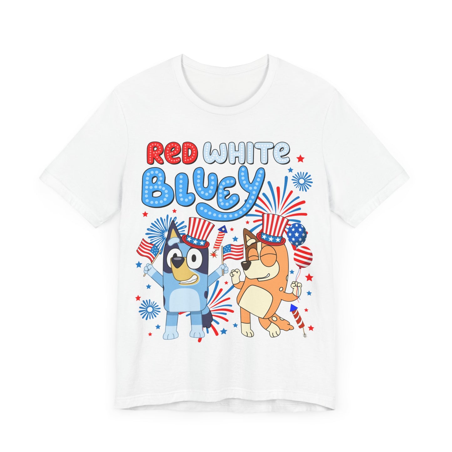 Red, White & Bluey Jersey Short Sleeve Tee