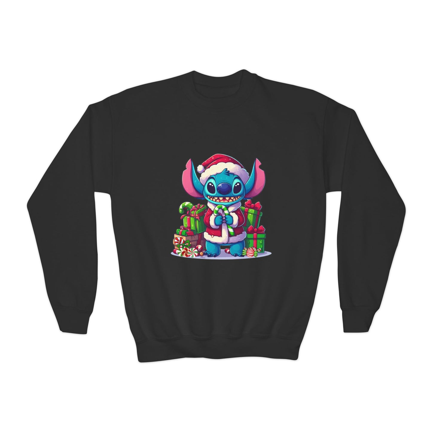 Christmas-Stitch Youth Crewneck Sweatshirt