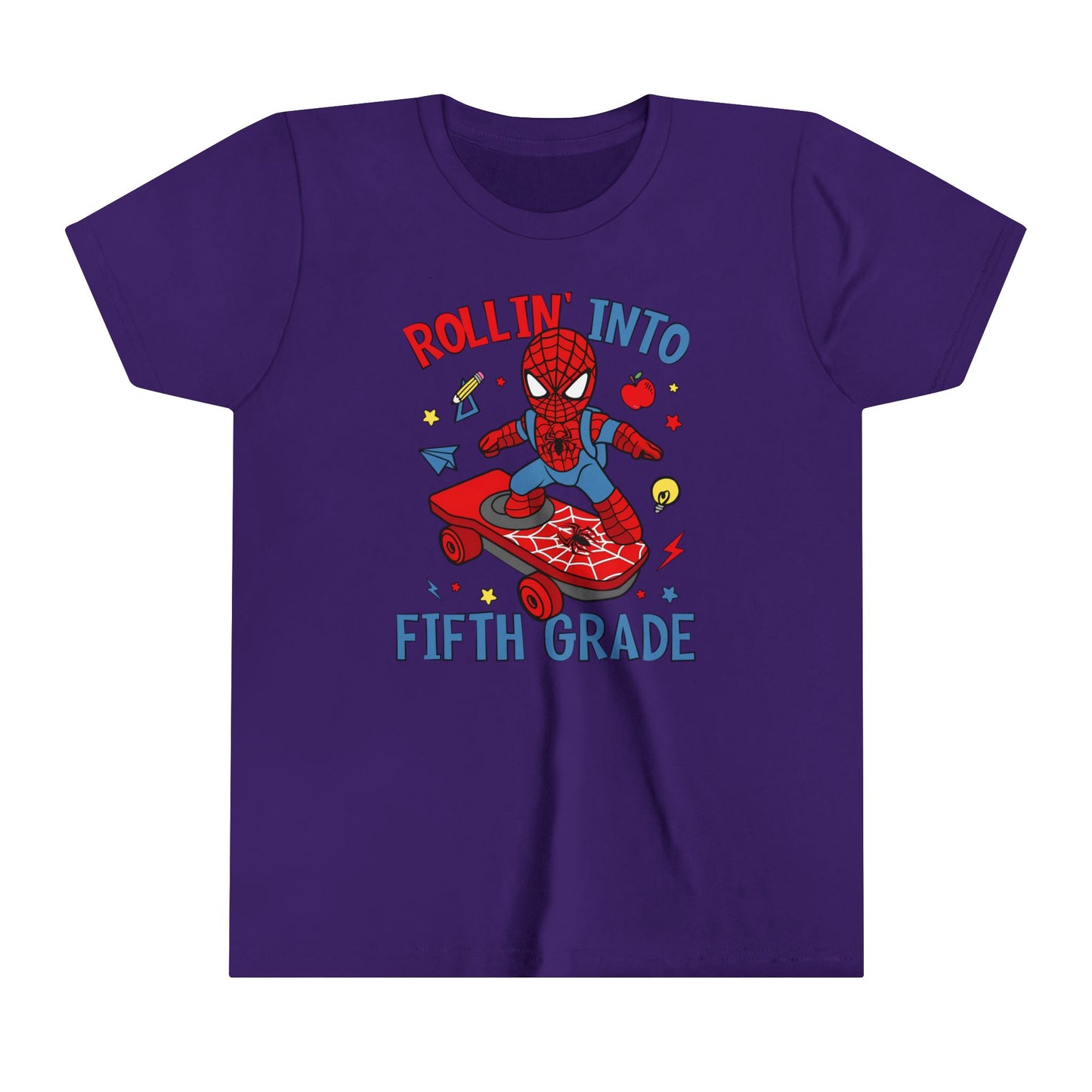 Rollin' Into 5th Grade Youth Short Sleeve Tee