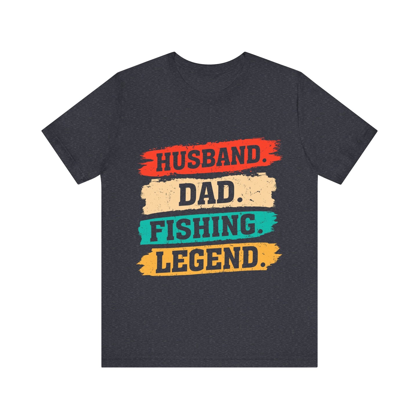 Husband Dad Fishing Legend Jersey Short Sleeve Tee