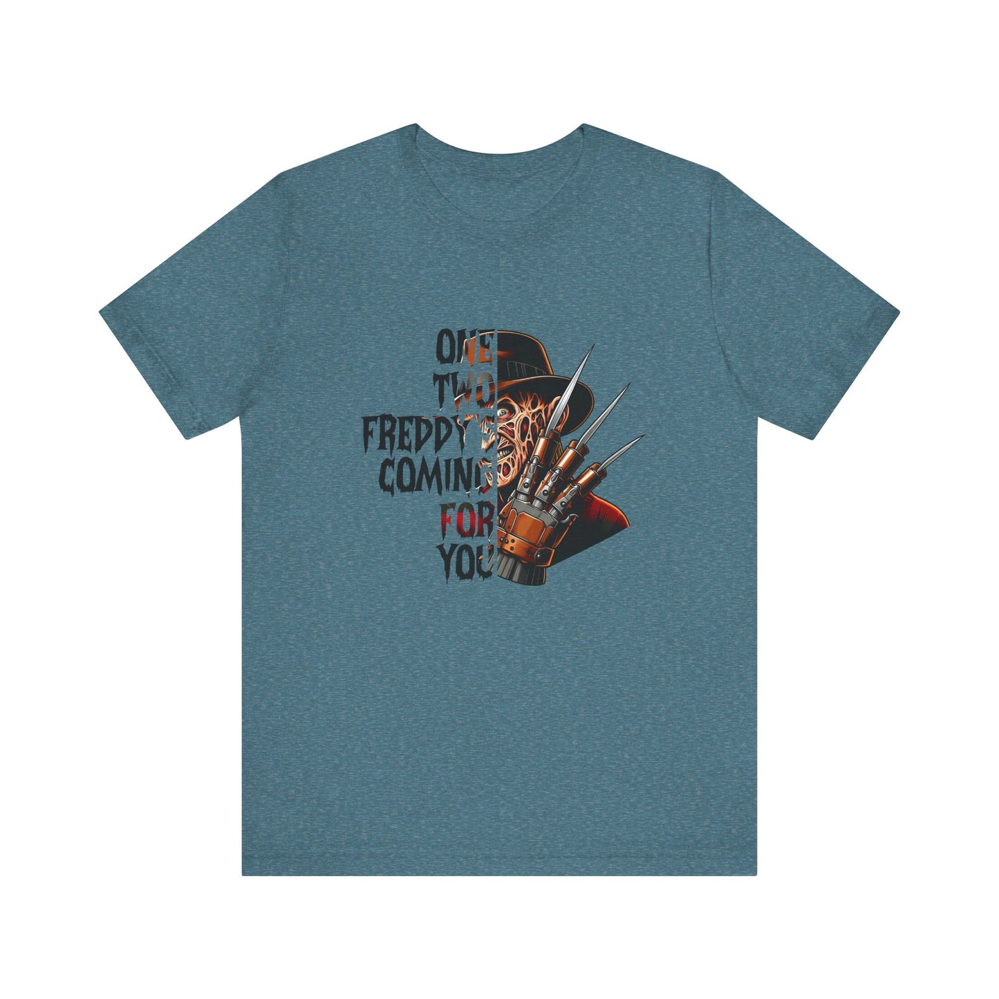 One, Two Freddy's Coming for you Jersey Short Sleeve Tee