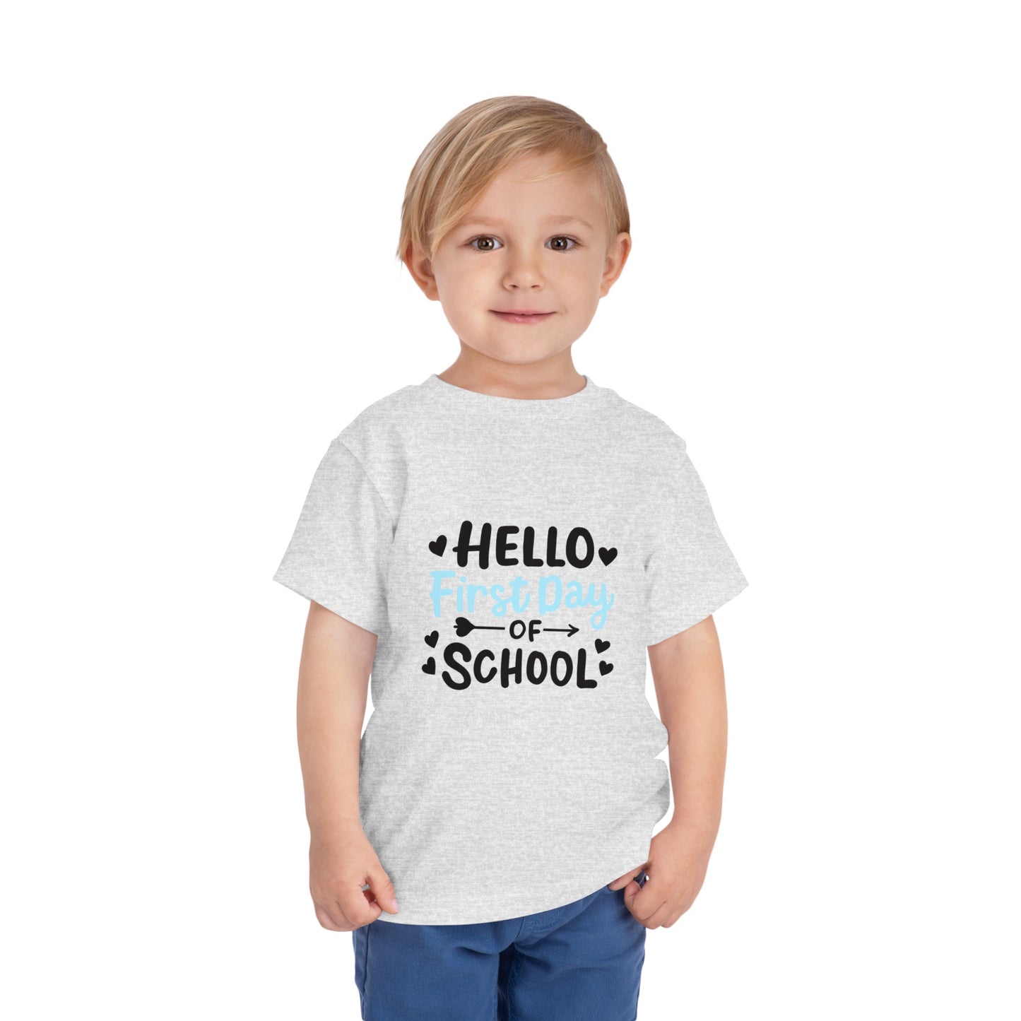 Hello First Day School Toddler Short Sleeve Tee