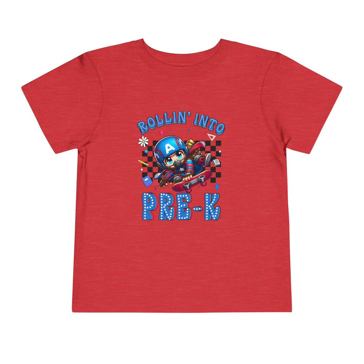 CAPTAIN AMERICA - Rollin' Into Pre-K Toddler Short Sleeve Tee