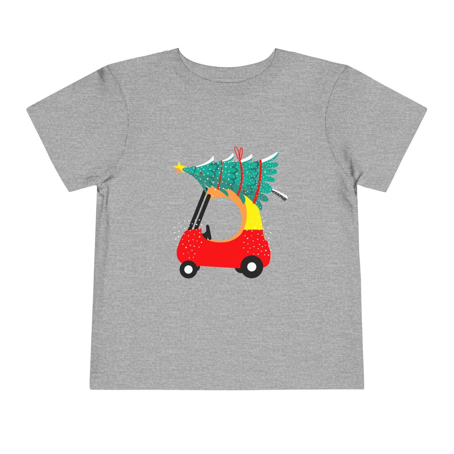 Kiddie Car with christmas tree Toddler Short Sleeve Tee