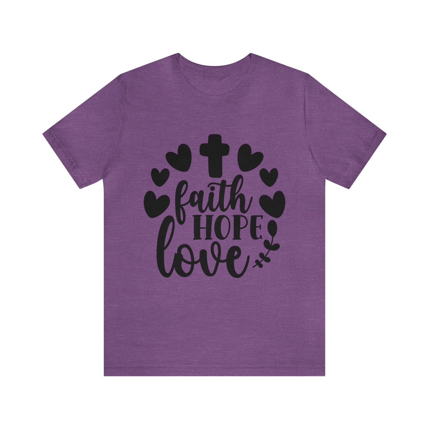 Faith Hope Love (front) Pray (back) Short Sleeve Tshirt