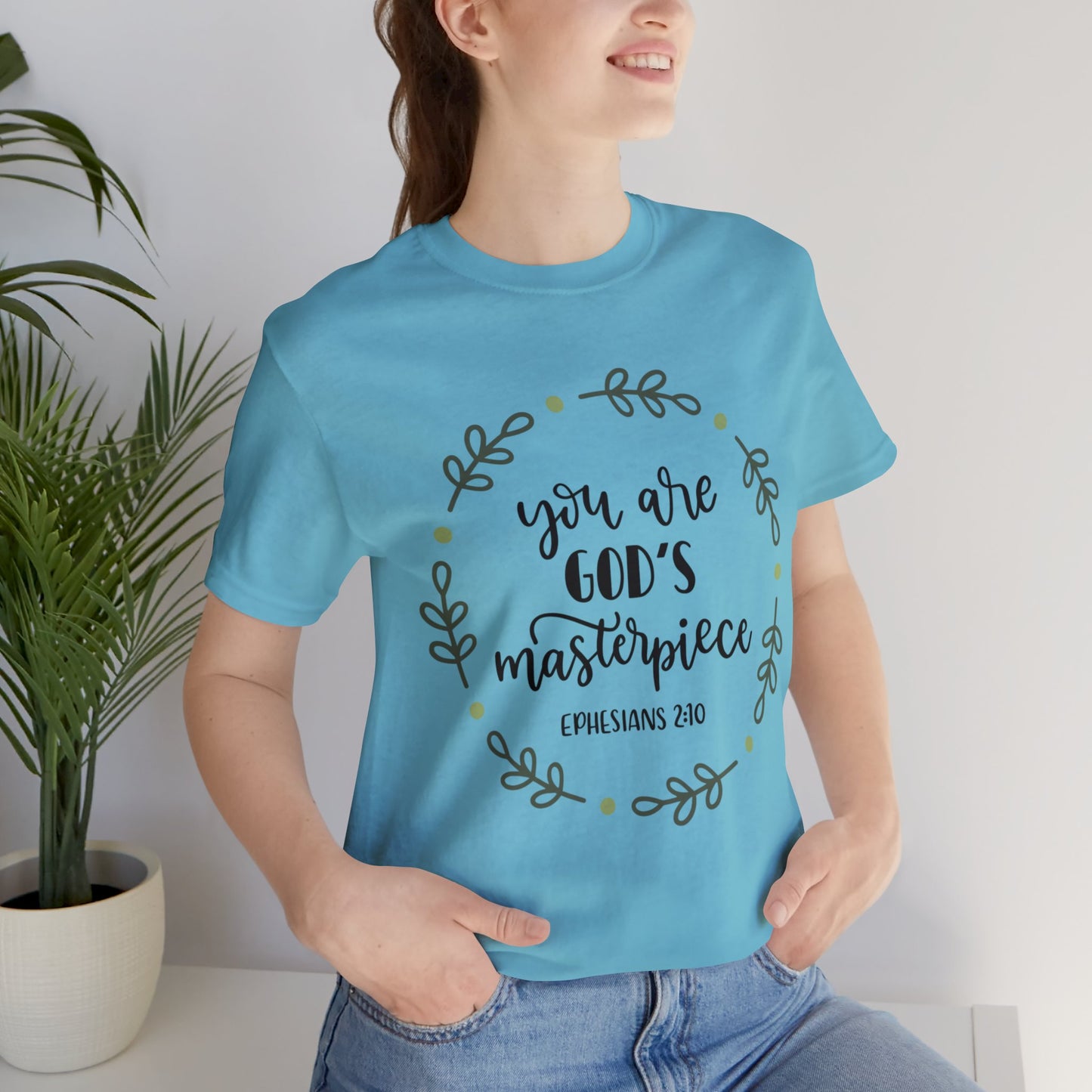 You are God's Masterpiece (front) You are Enough (back) Short Sleeve Tshirt
