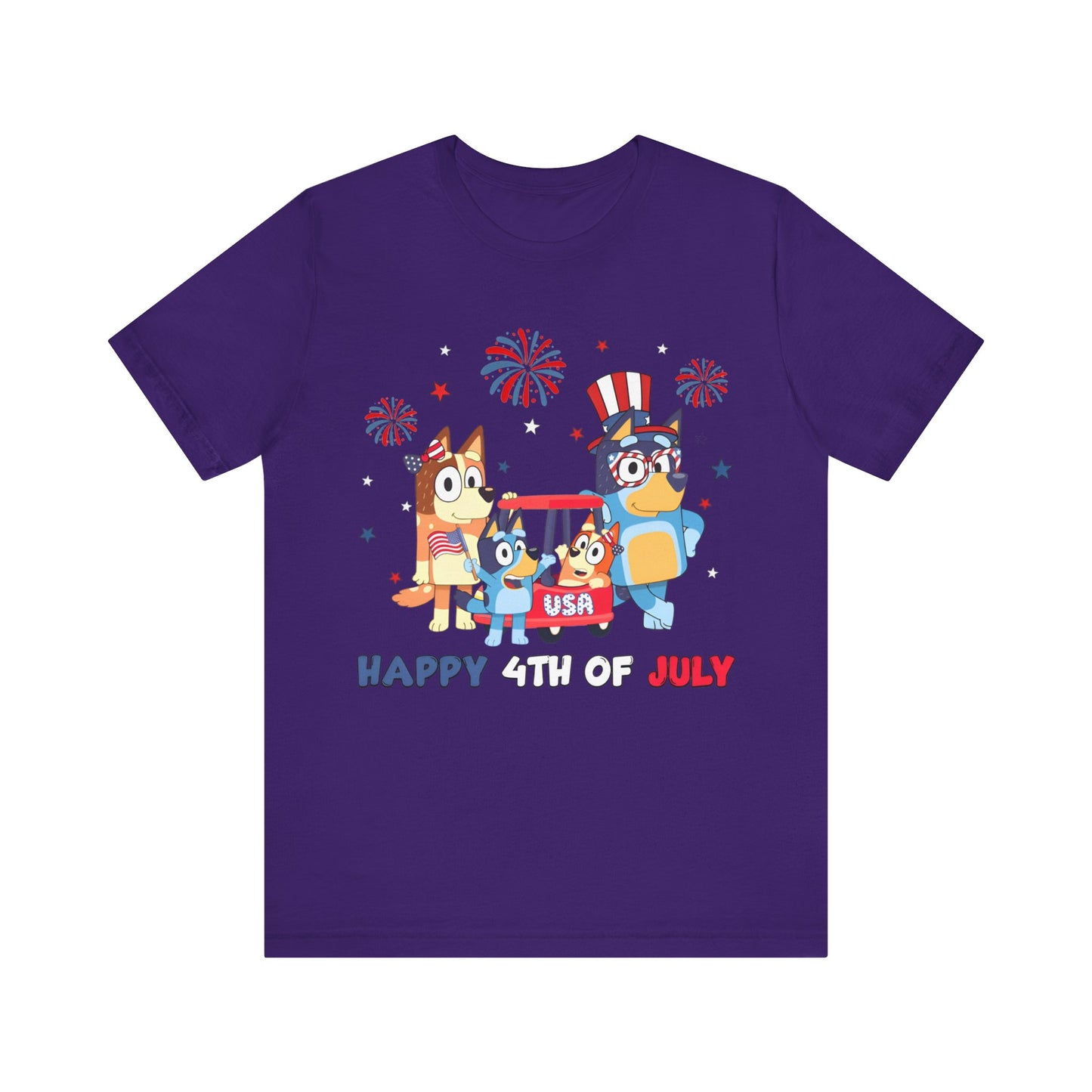 Happy 4th of July Jersey Short Sleeve Tee