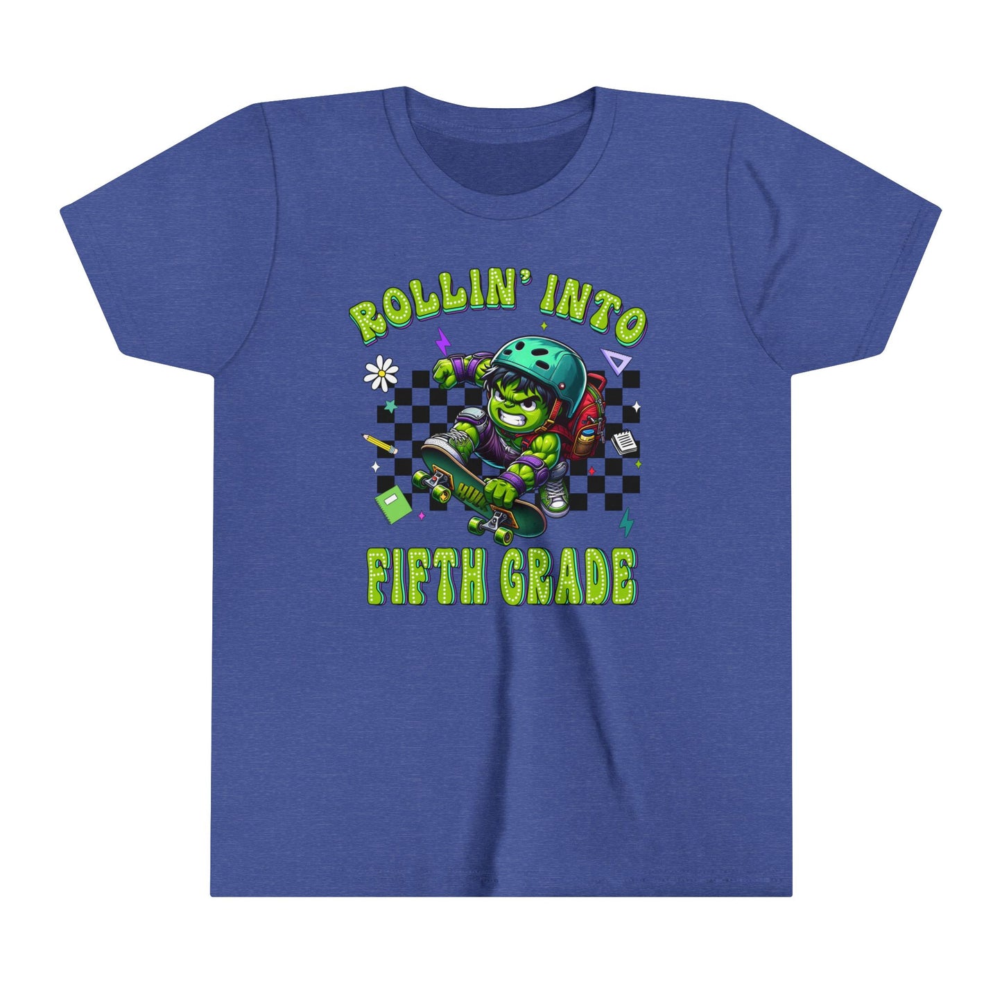 HULK - Rollin' Into 5th Grade Youth Short Sleeve Tee