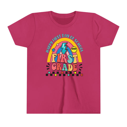 Happy First Day of School - 1st Grade Youth Short Sleeve Tee