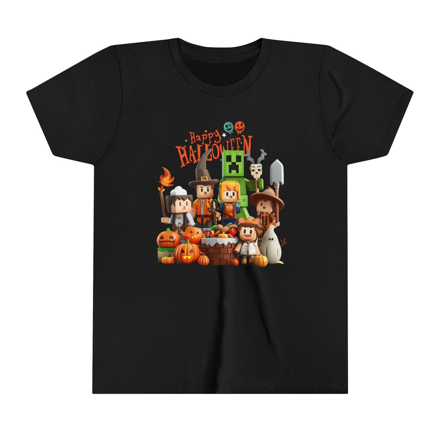 Minecraft Happy Hallowen Youth Short Sleeve Tee