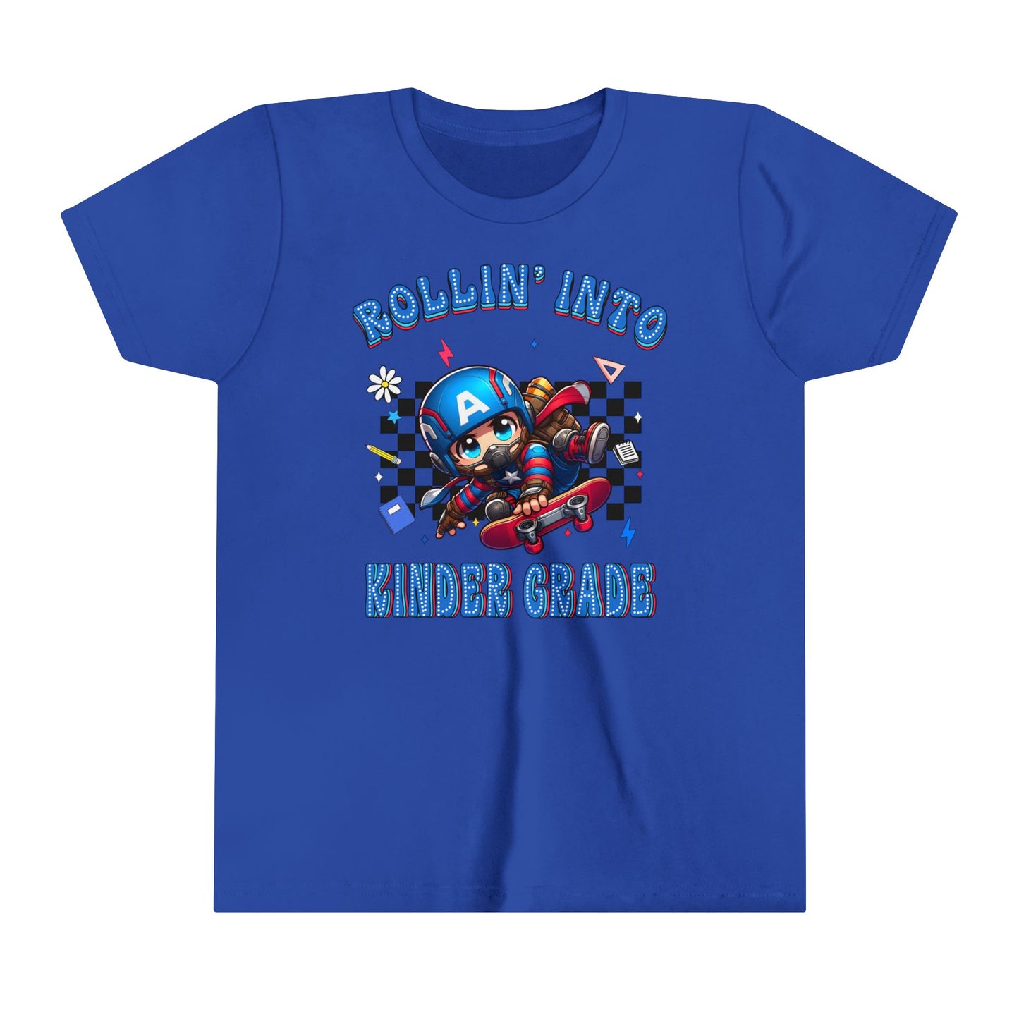 CAPTAIN AMERICA - Rollin' Into Kinder Grade Youth Short Sleeve Tee