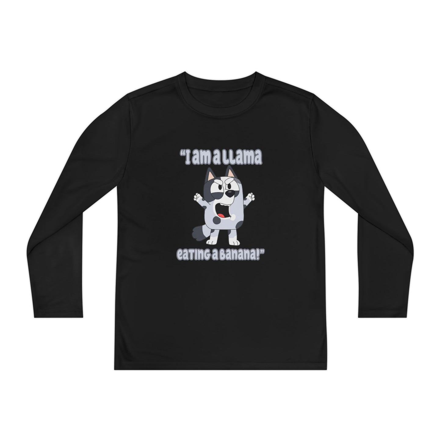 I'm a Llama eating a Banana Youth Long Sleeve Competitor Tee