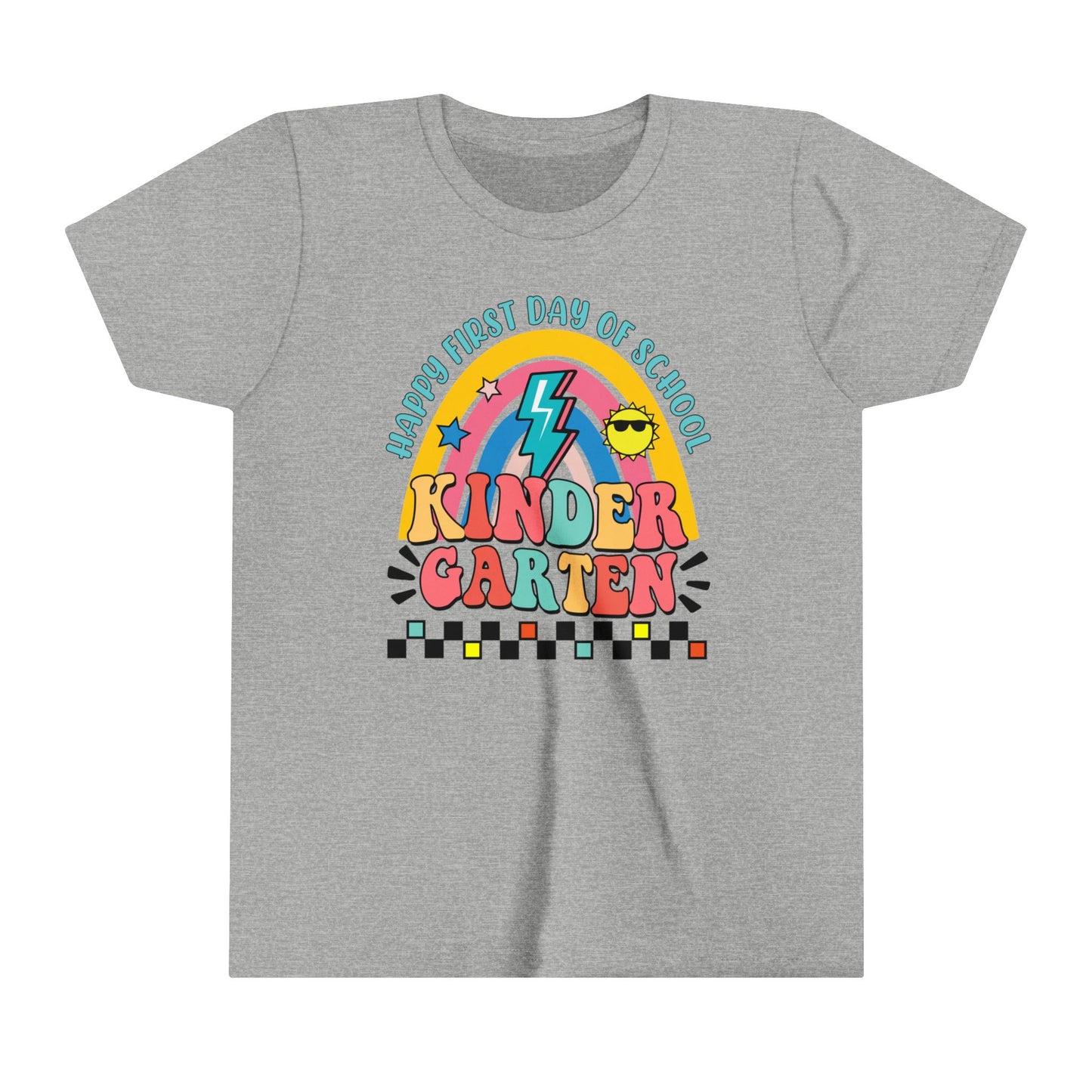 Happy First Day of School - Kindergarten Youth Short Sleeve Tee