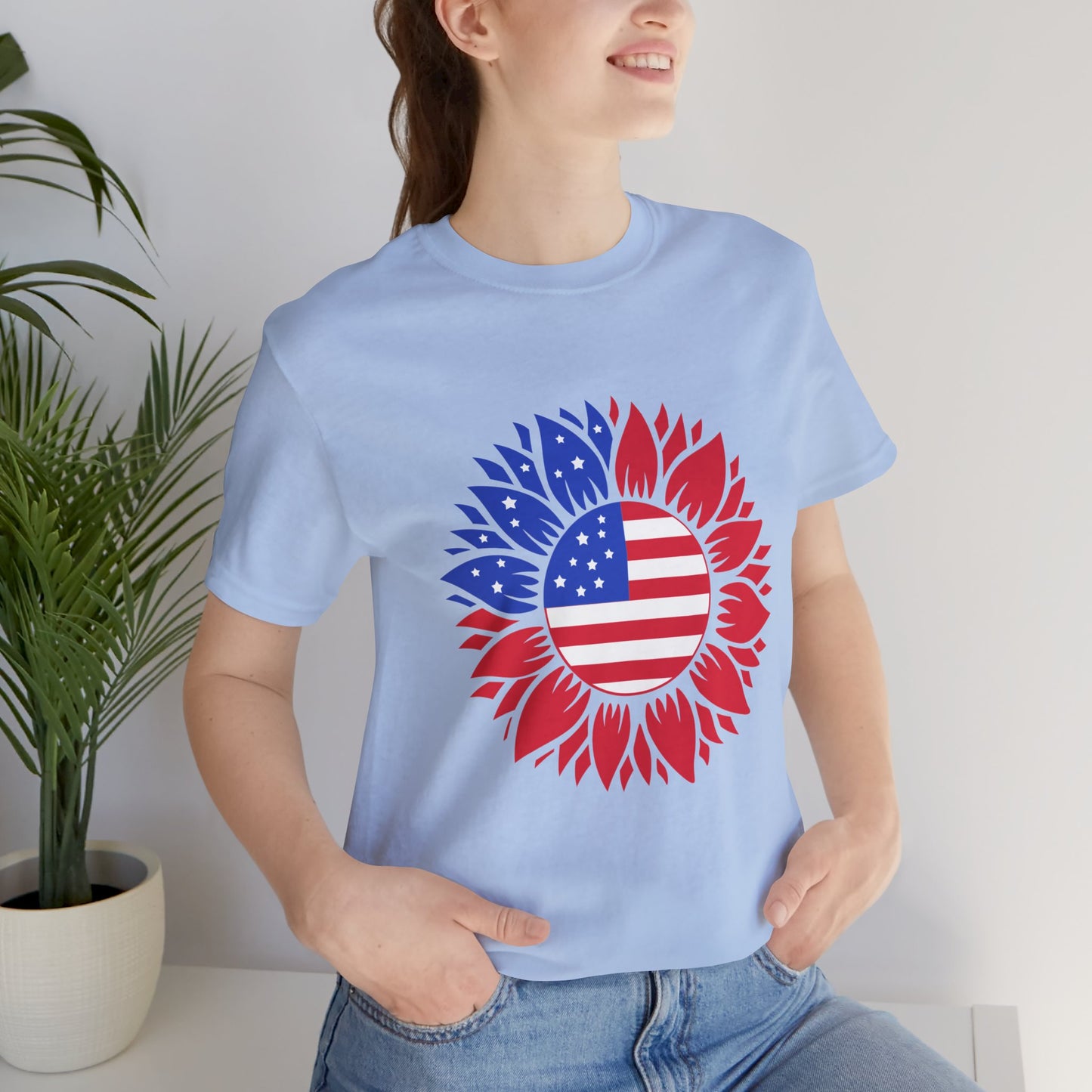 American Sunflower Jersey Short Sleeve Tee