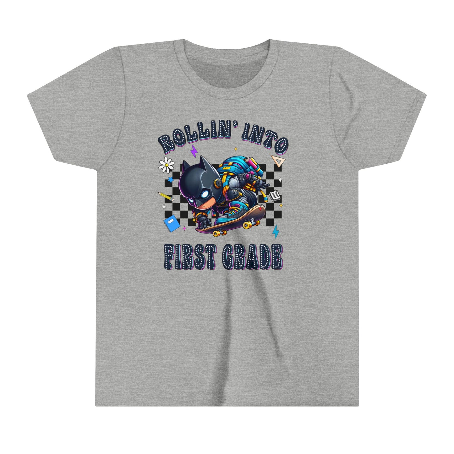 BATMAN - Rollin' Into 1st Grade Youth Short Sleeve Tee