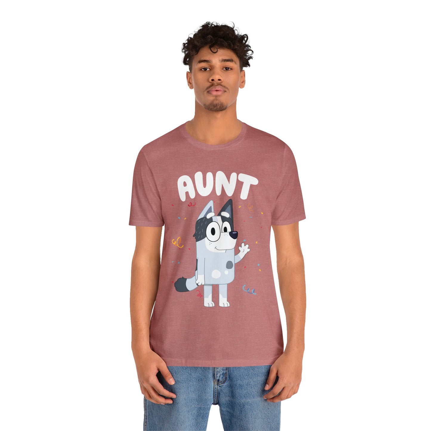 Aunt Bluey Birthday short sleeve Tshirt