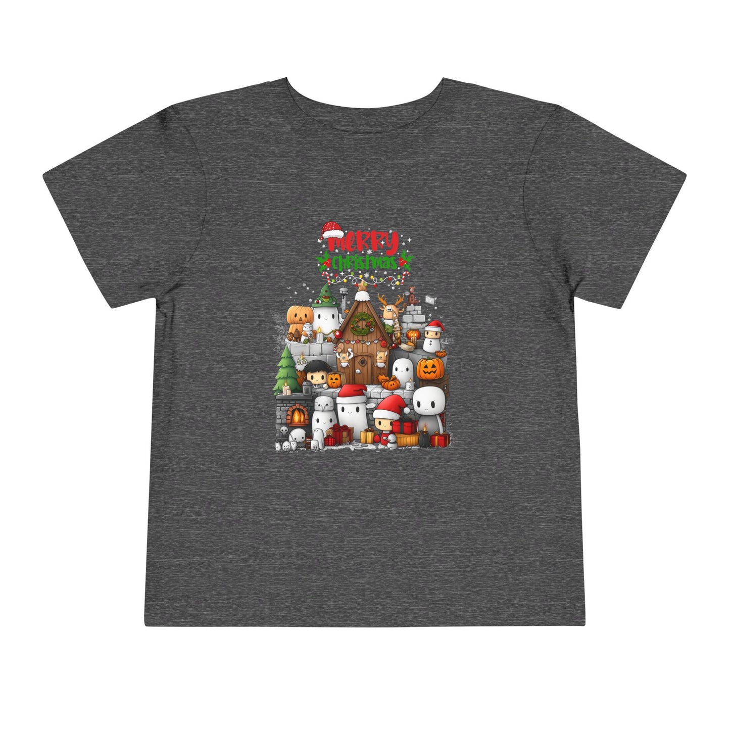 Merry Mine-craft Christmas Toddler Short Sleeve Tee