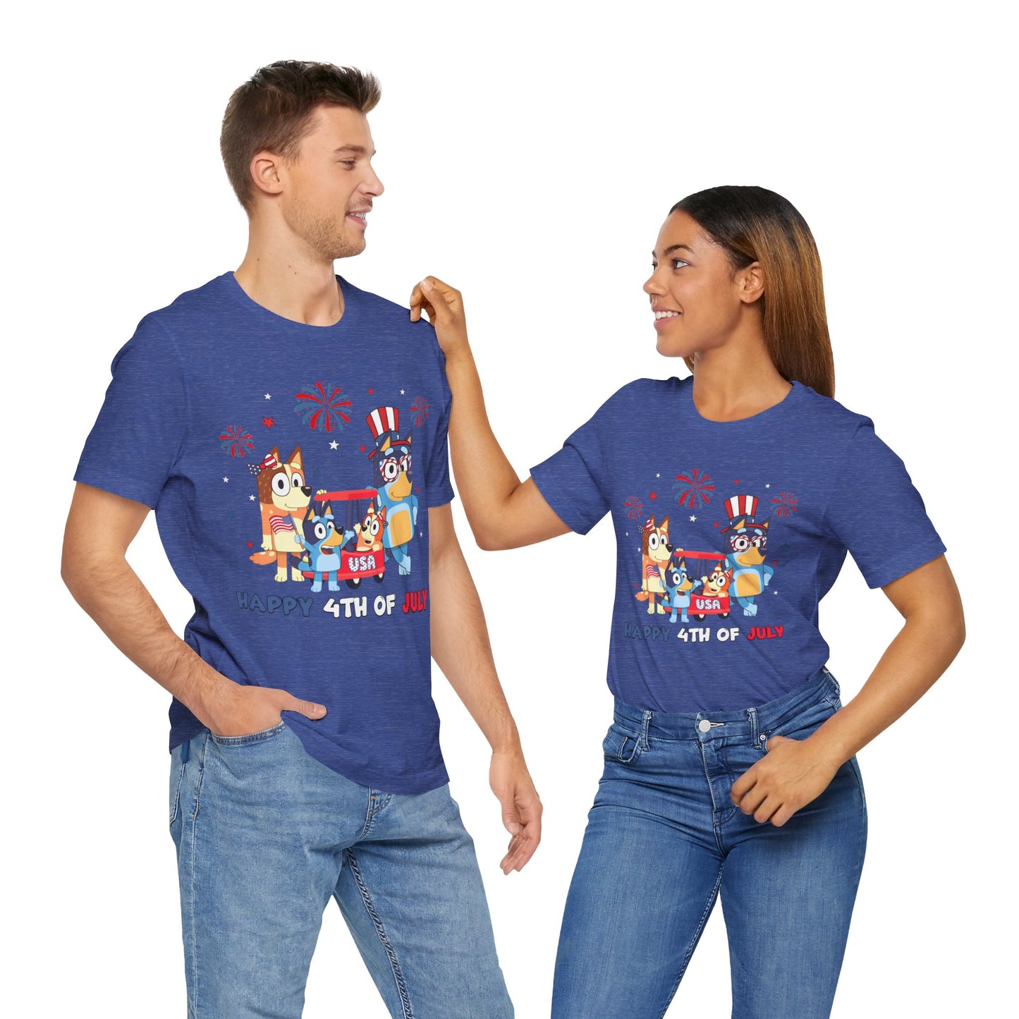 Happy 4th of July Jersey Short Sleeve Tee
