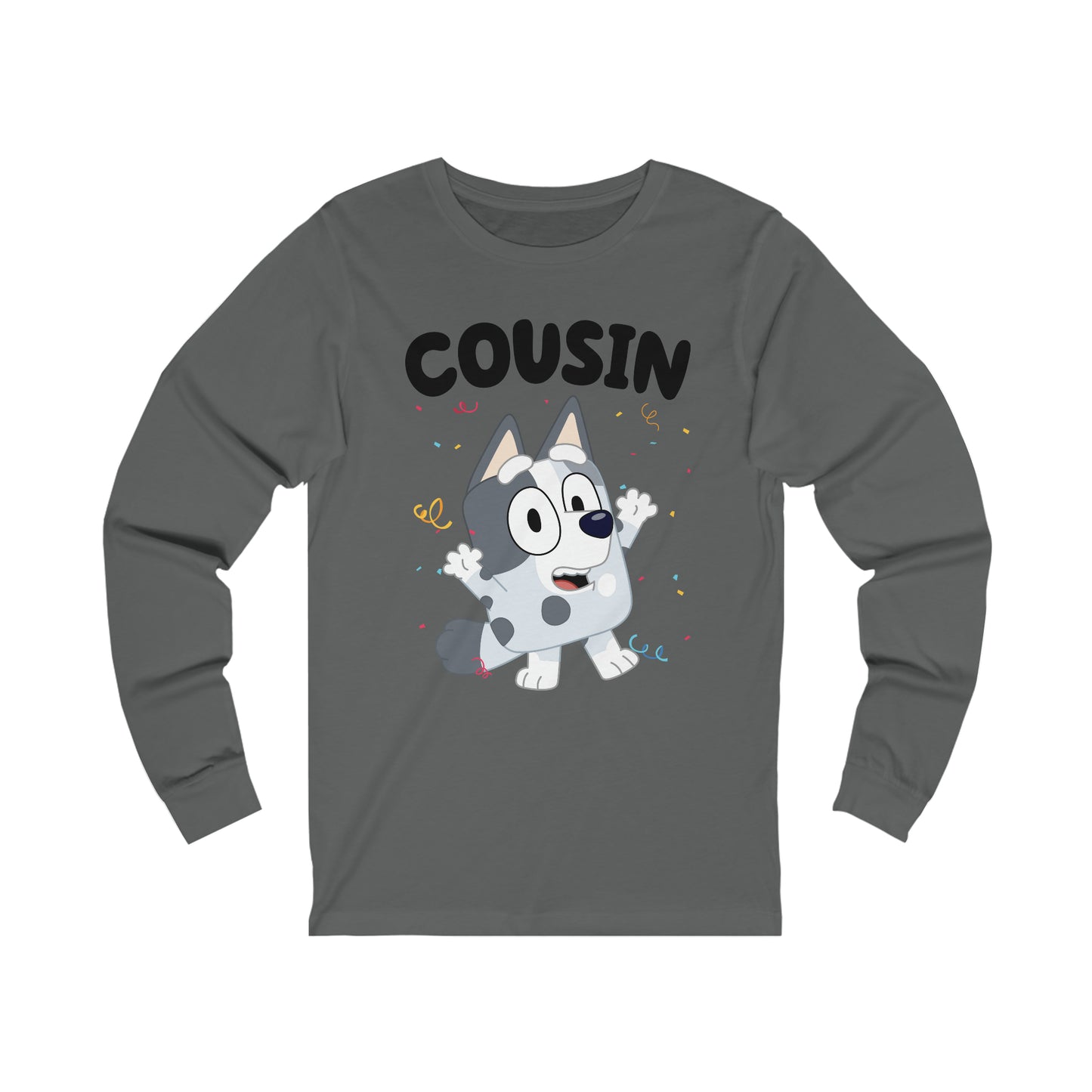 Cousin Muffin Bluey Birthday long sleeve Tshirt