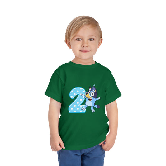 #2 Birthday Toddler Short Sleeve Tee