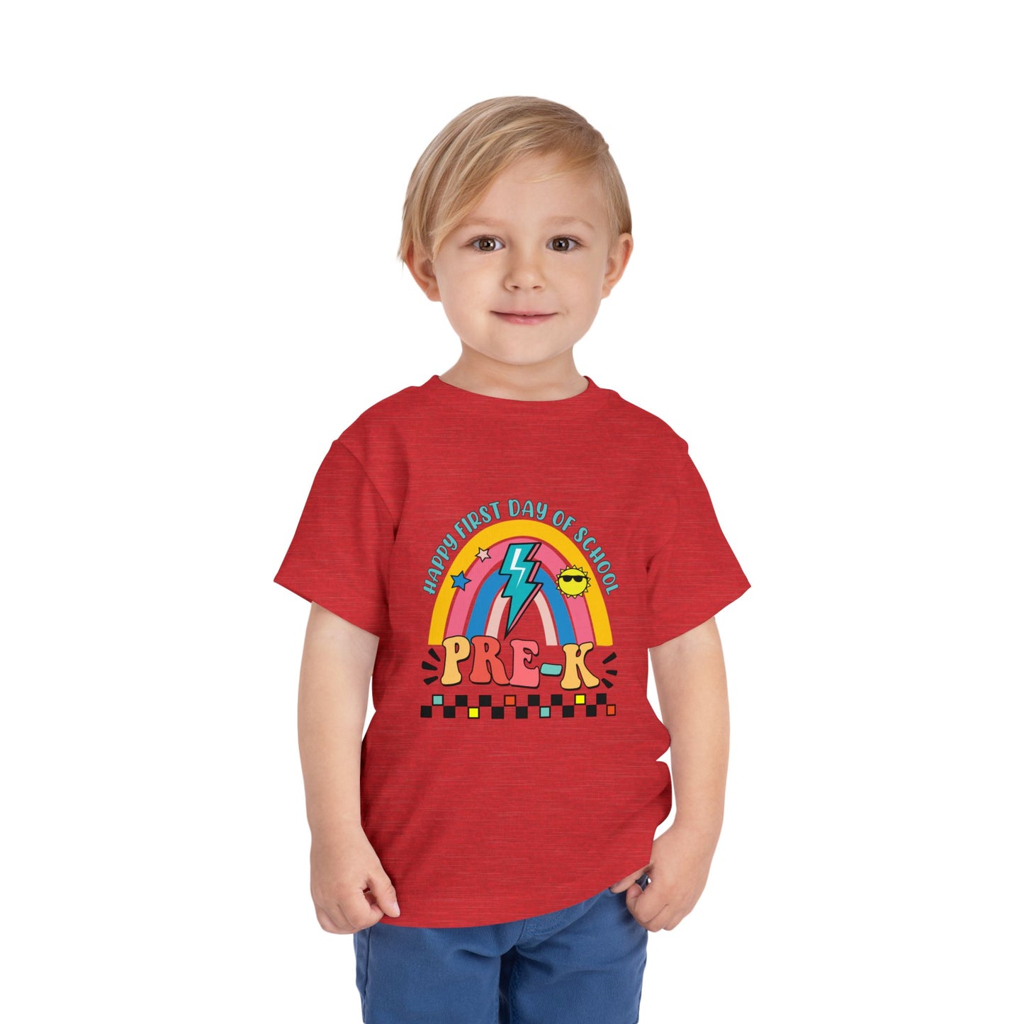 Happy First Day of School - Pre-K Toddler Short Sleeve Tee