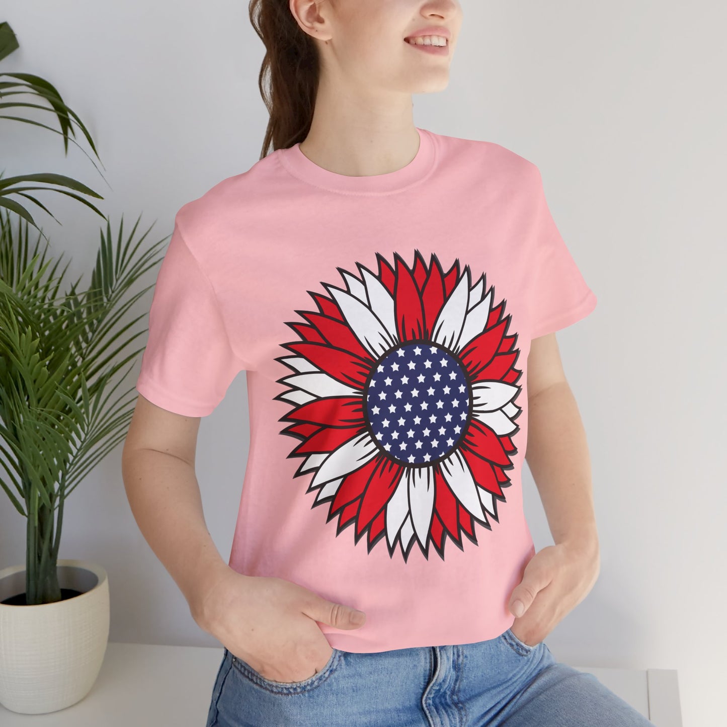American Sunflower Jersey Short Sleeve Tee
