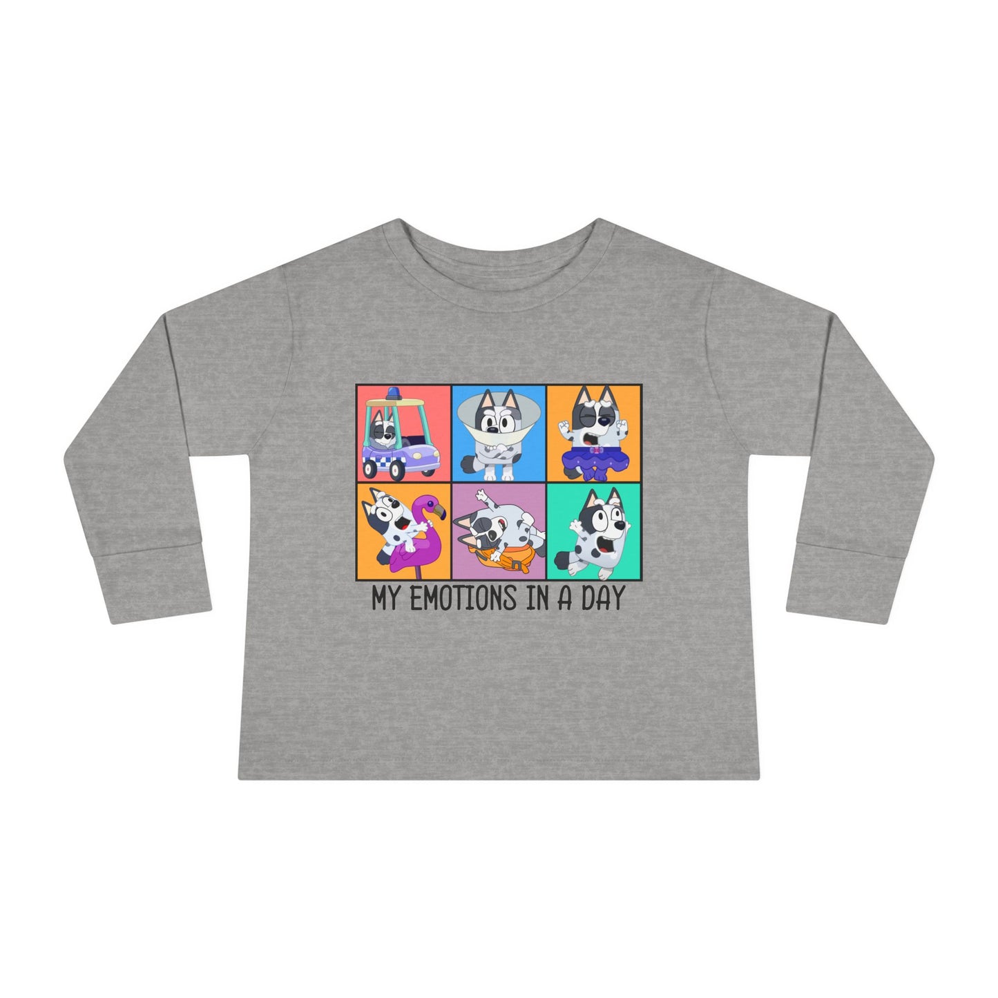 My emotions in a day Toddler Long Sleeve Tee