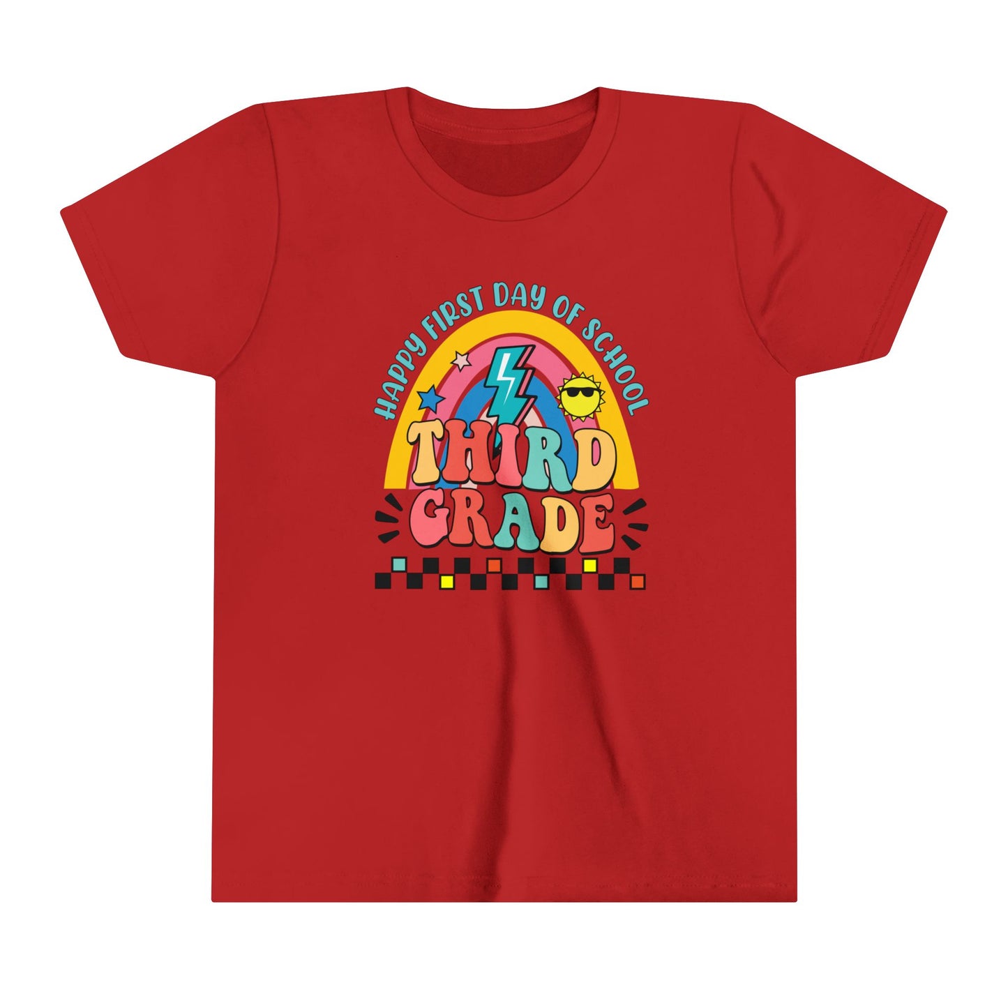 Happy First Day of School - 3rd Grade Youth Short Sleeve Tee