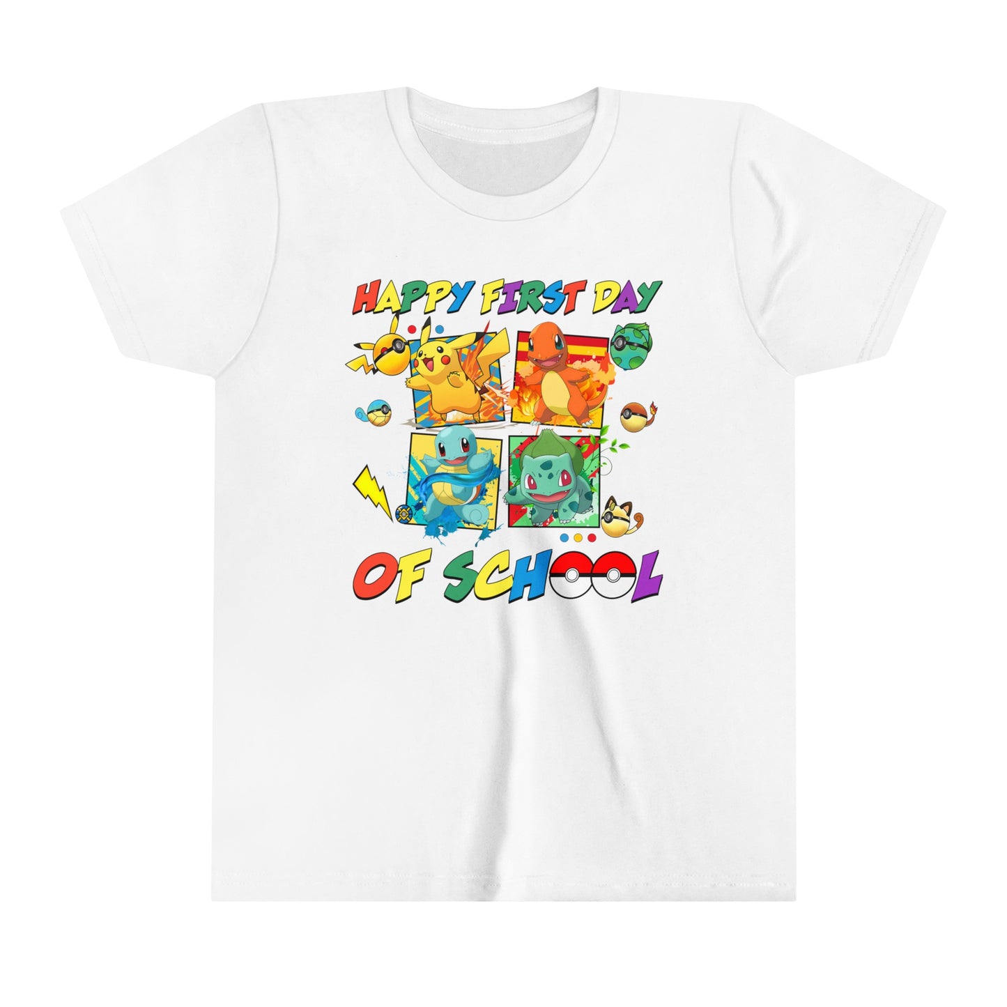 Happy First Day of School Youth Short Sleeve Tee