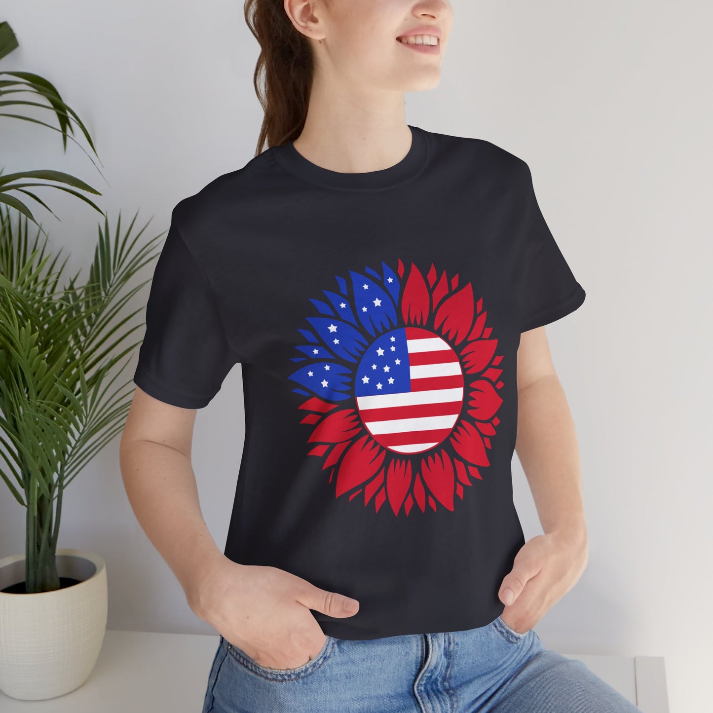 American Sunflower Jersey Short Sleeve Tee