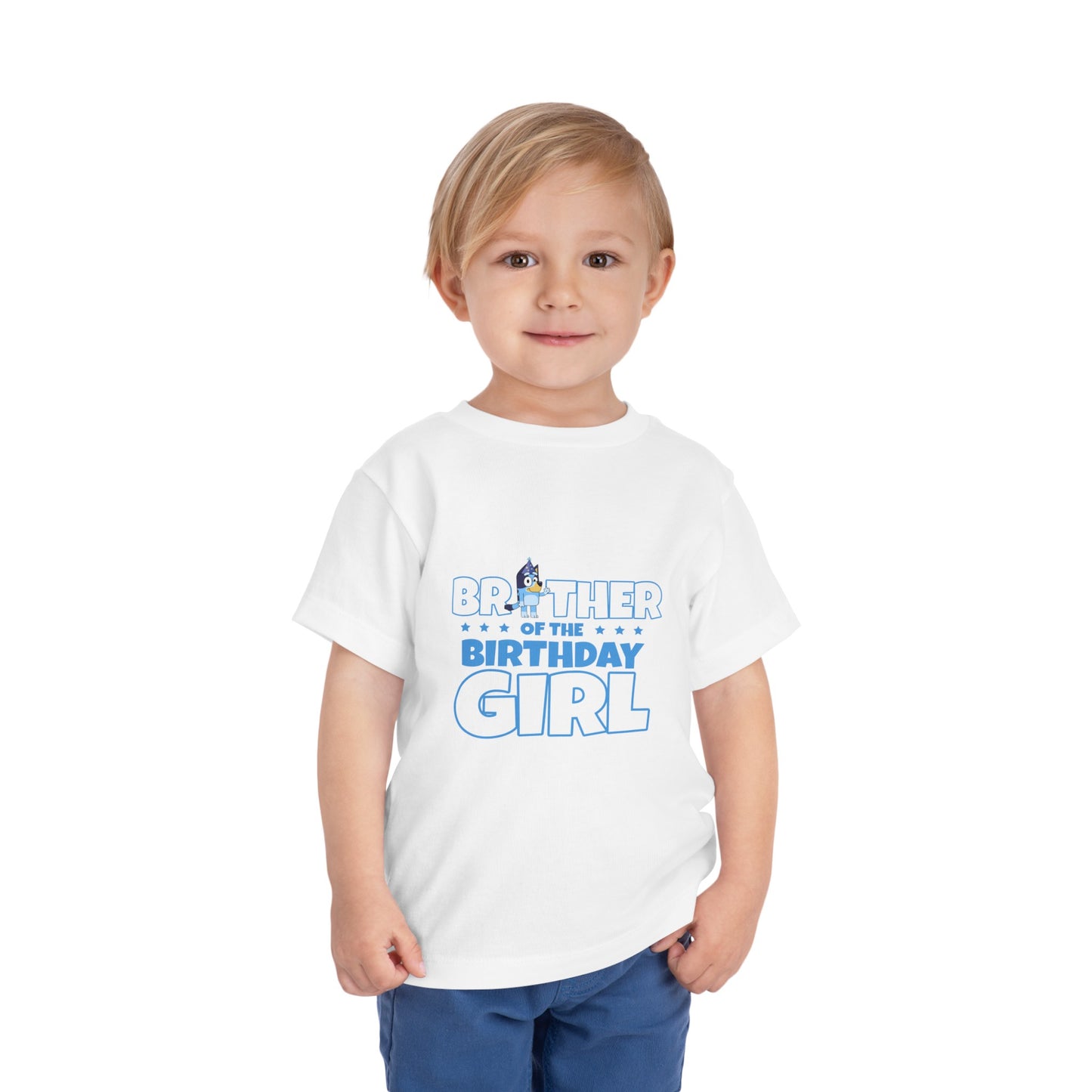 Brother of the Birthday Girl Toddler Short Sleeve Tee
