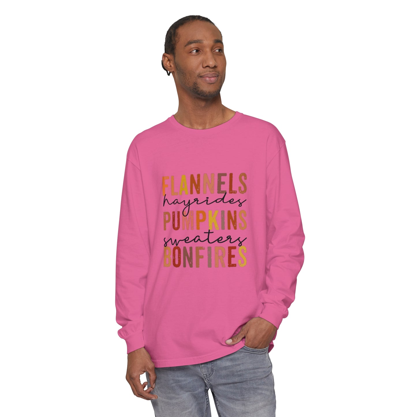 Flannels, Hayrides, Pumpkins, Sweaters,  Bonfires Long Sleeve T-Shirt