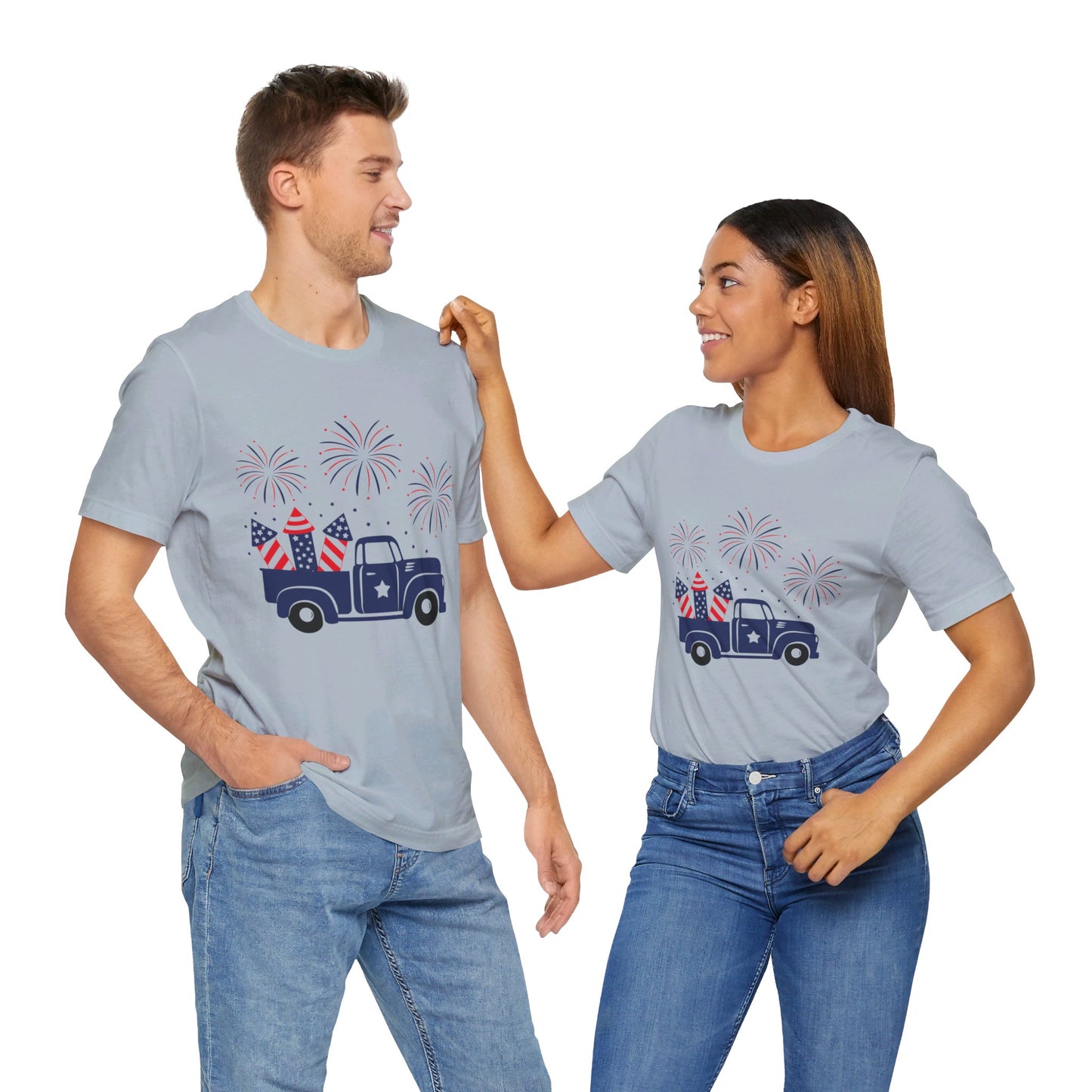 Truck & Fireworks Jersey Short Sleeve Tee