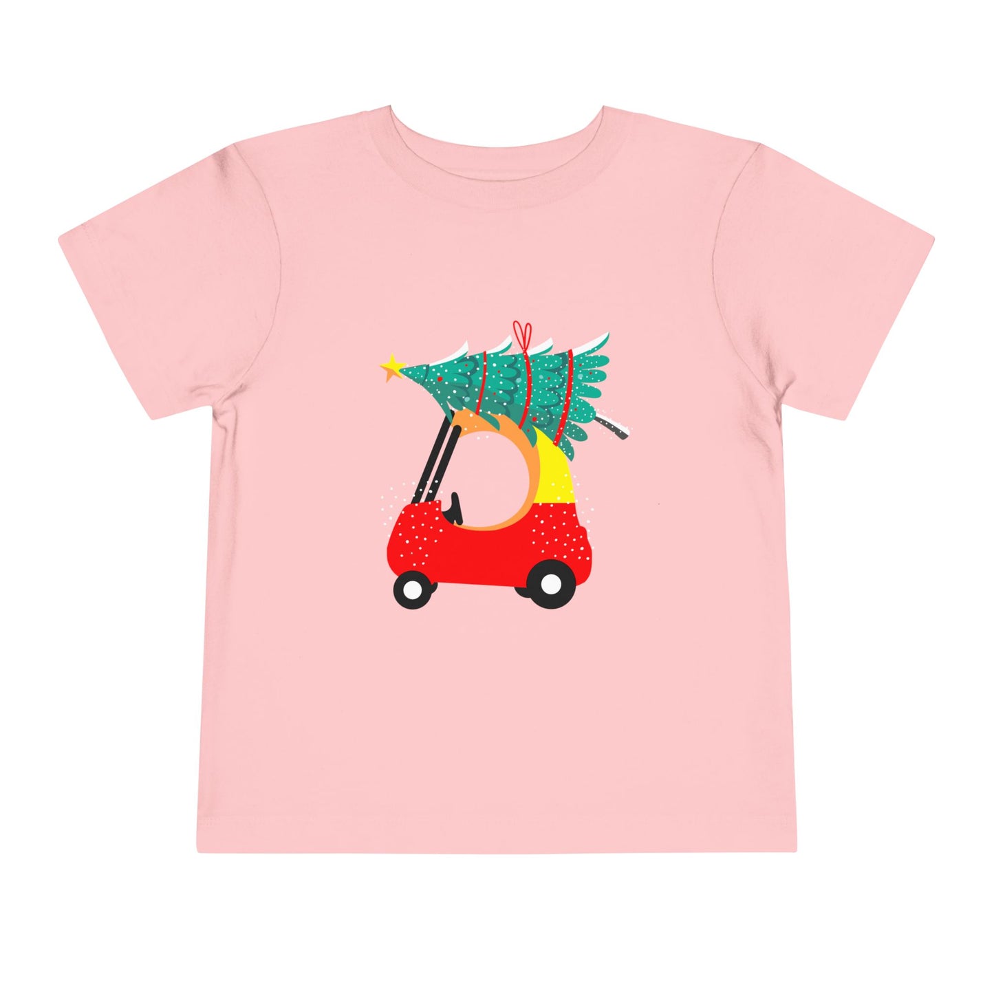 Kiddie Car with christmas tree Toddler Short Sleeve Tee