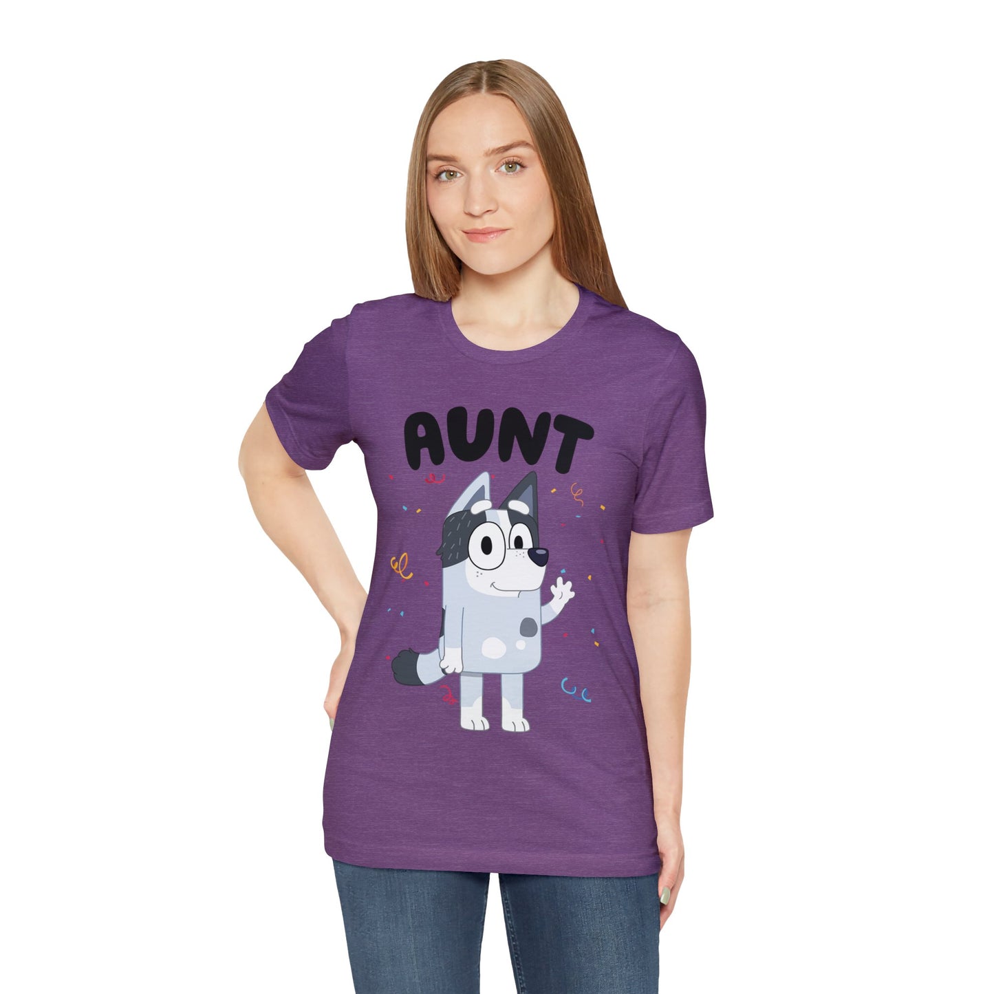 Aunt Bluey Birthday short sleeve Tshirt