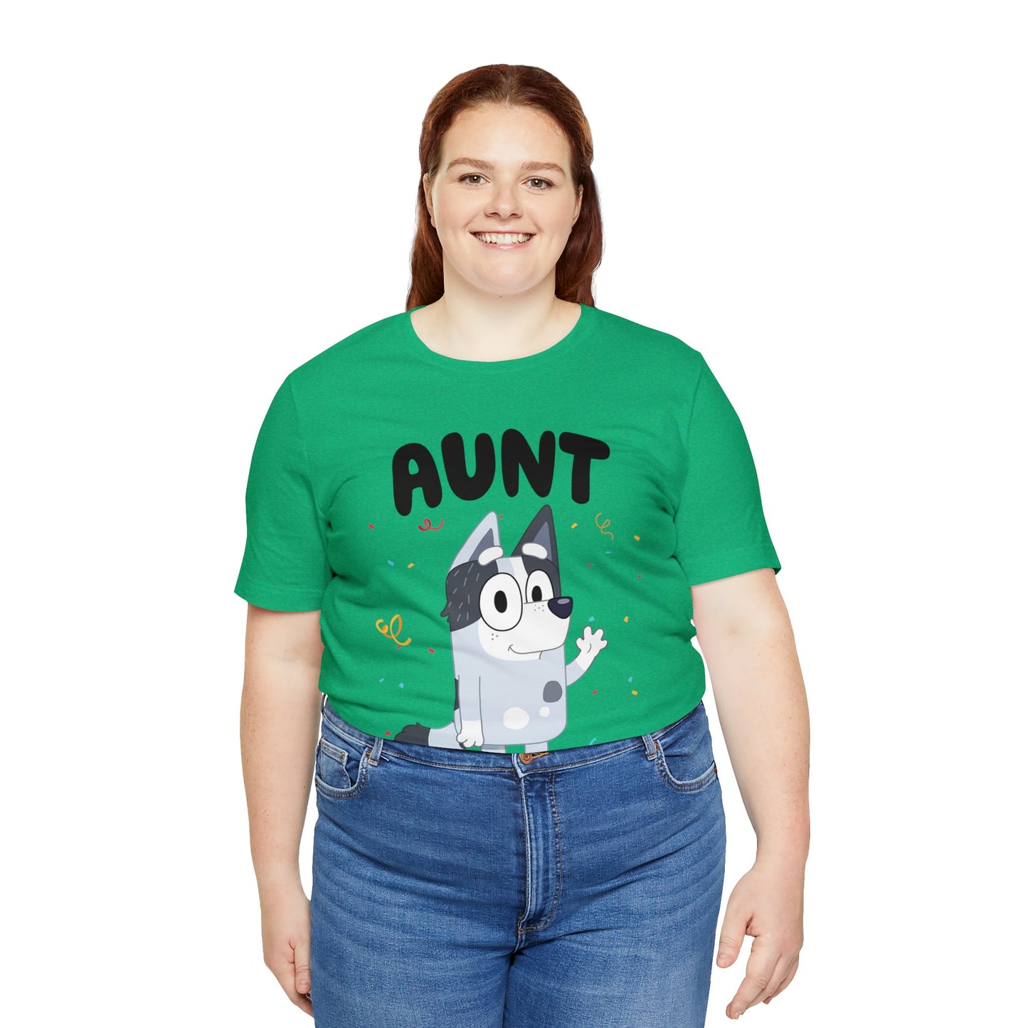 Aunt Bluey Birthday short sleeve Tshirt