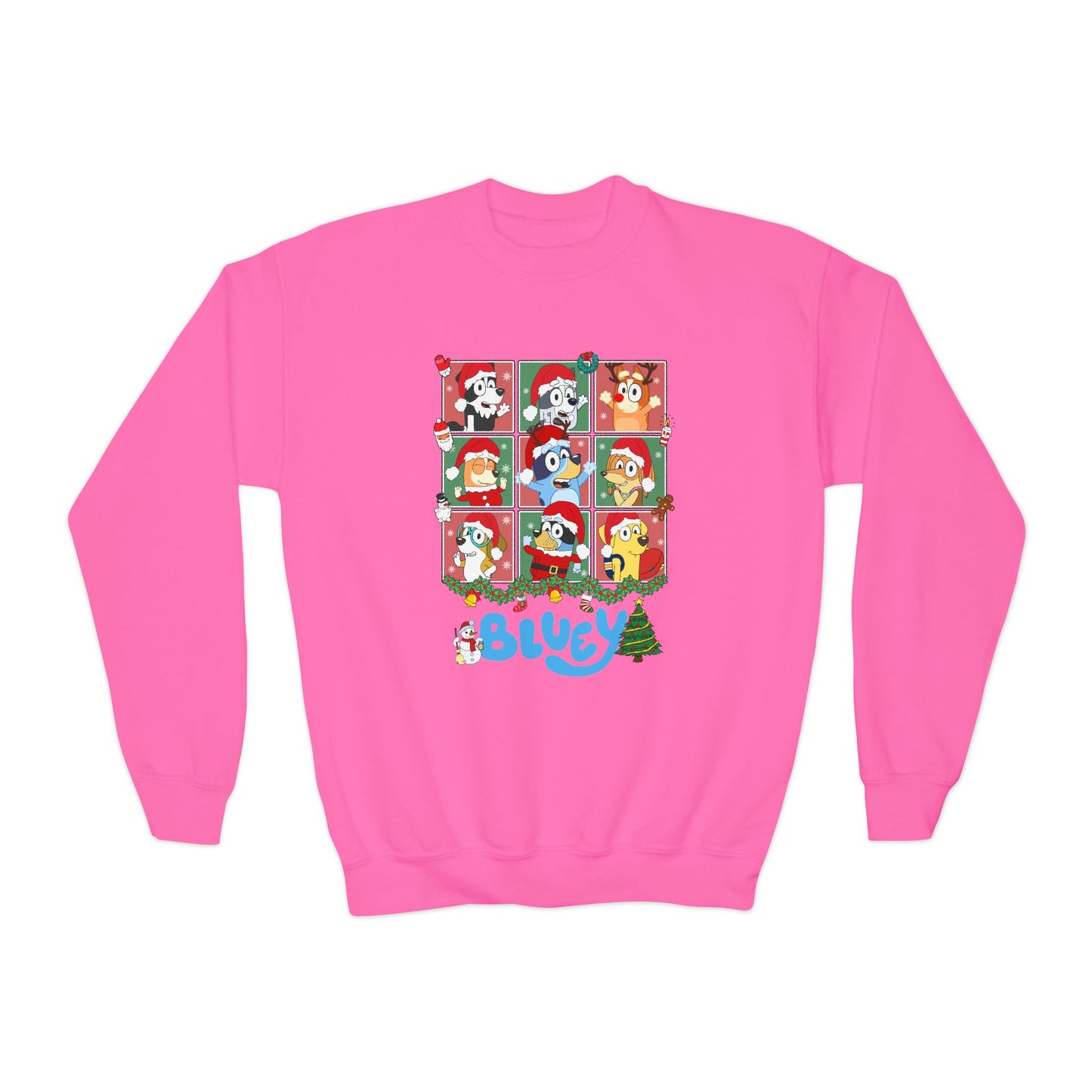 Christmas Polaroids Youth Crewneck Sweatshirt
