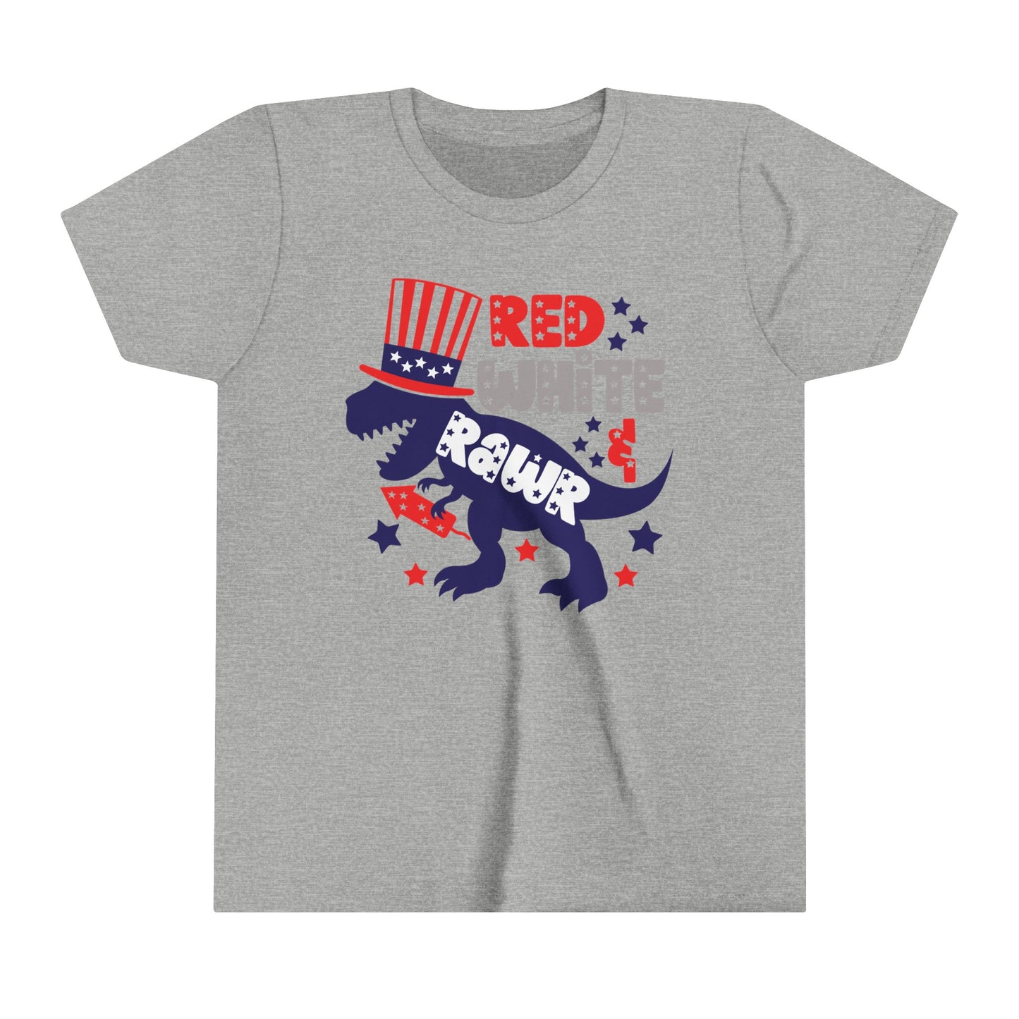 Red White & Rawr Youth Short Sleeve Tee