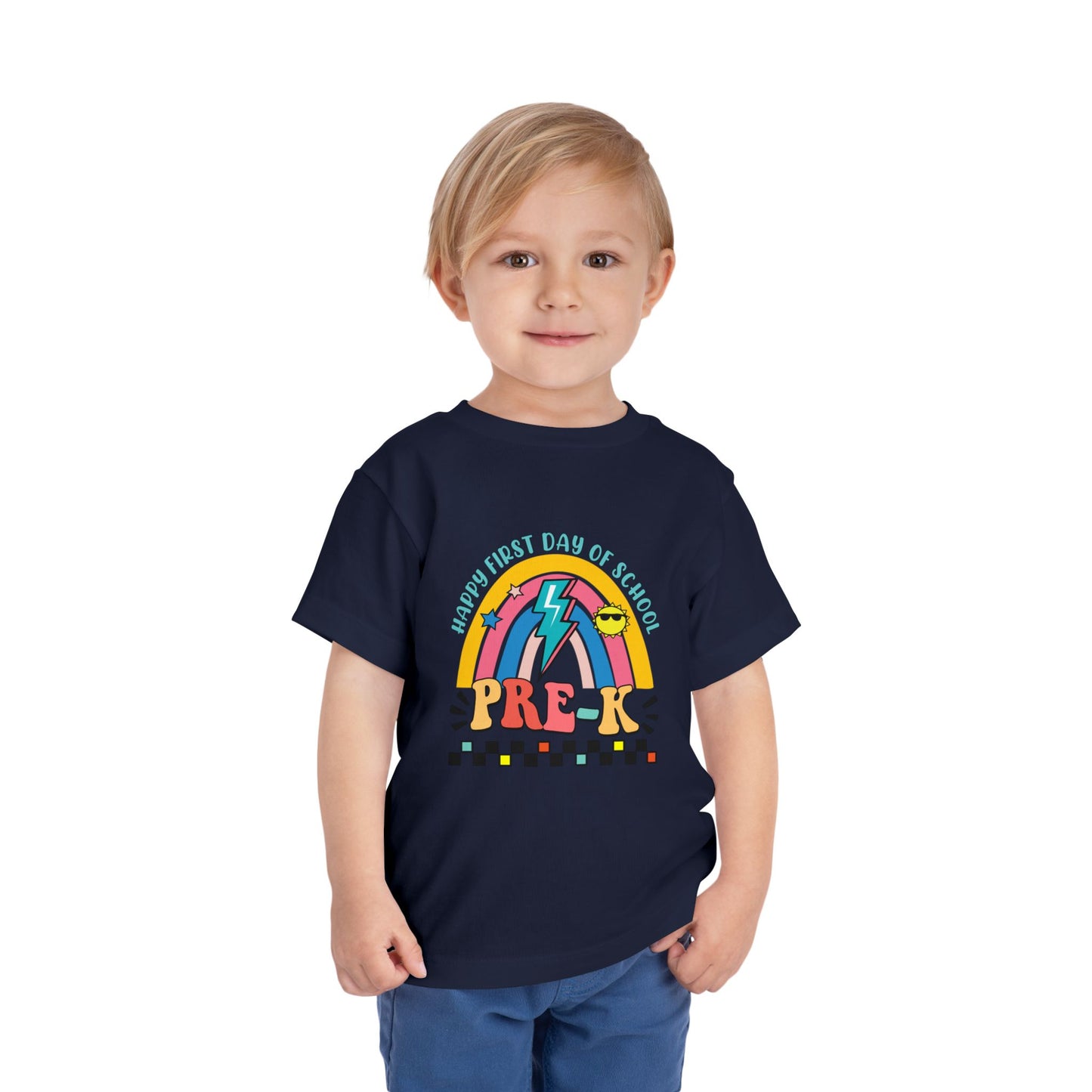Happy First Day of School - Pre-K Toddler Short Sleeve Tee