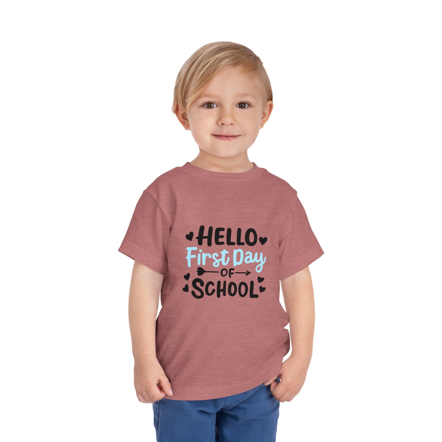 Hello First Day School Toddler Short Sleeve Tee